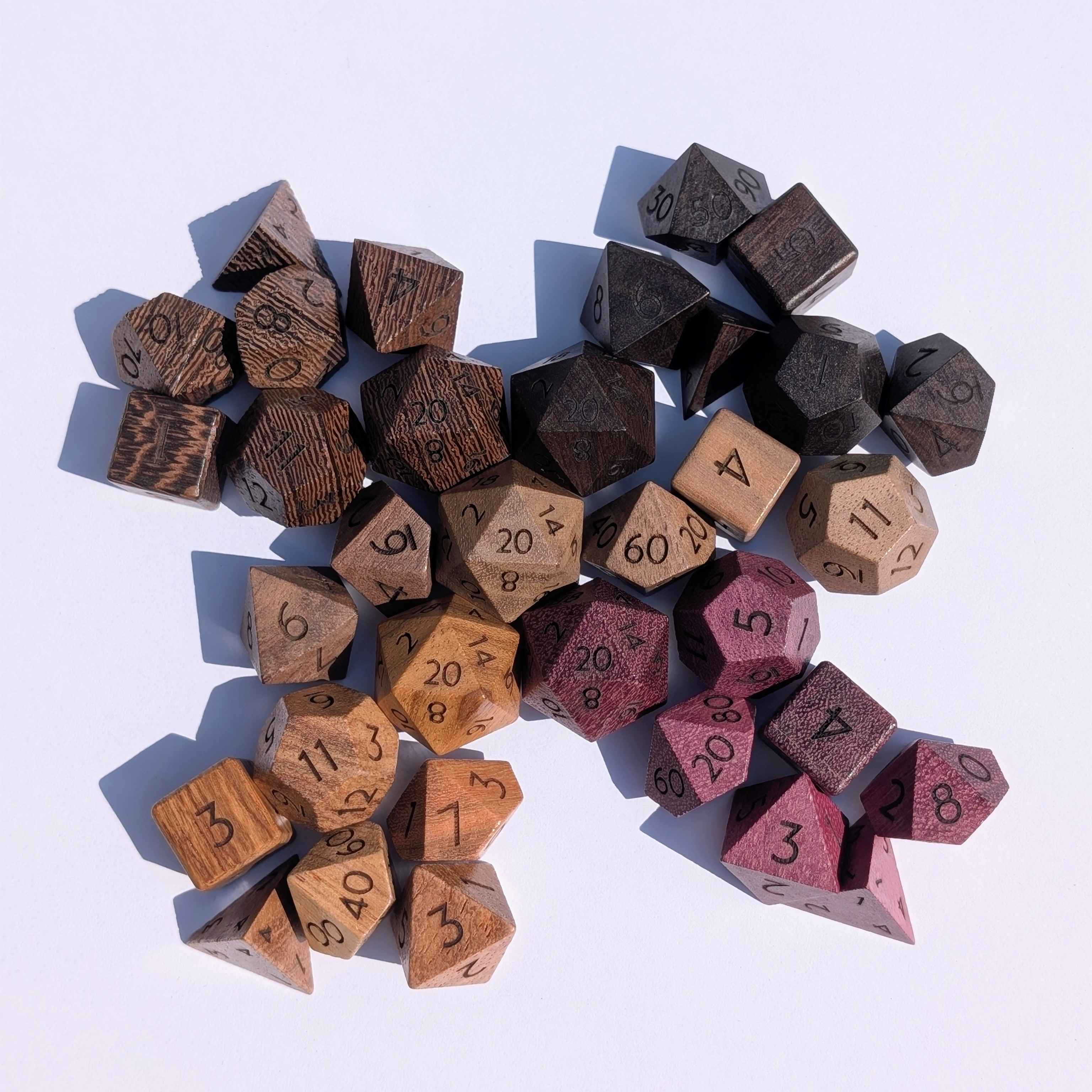 Gemstone Dice Sets - EBONWOOD