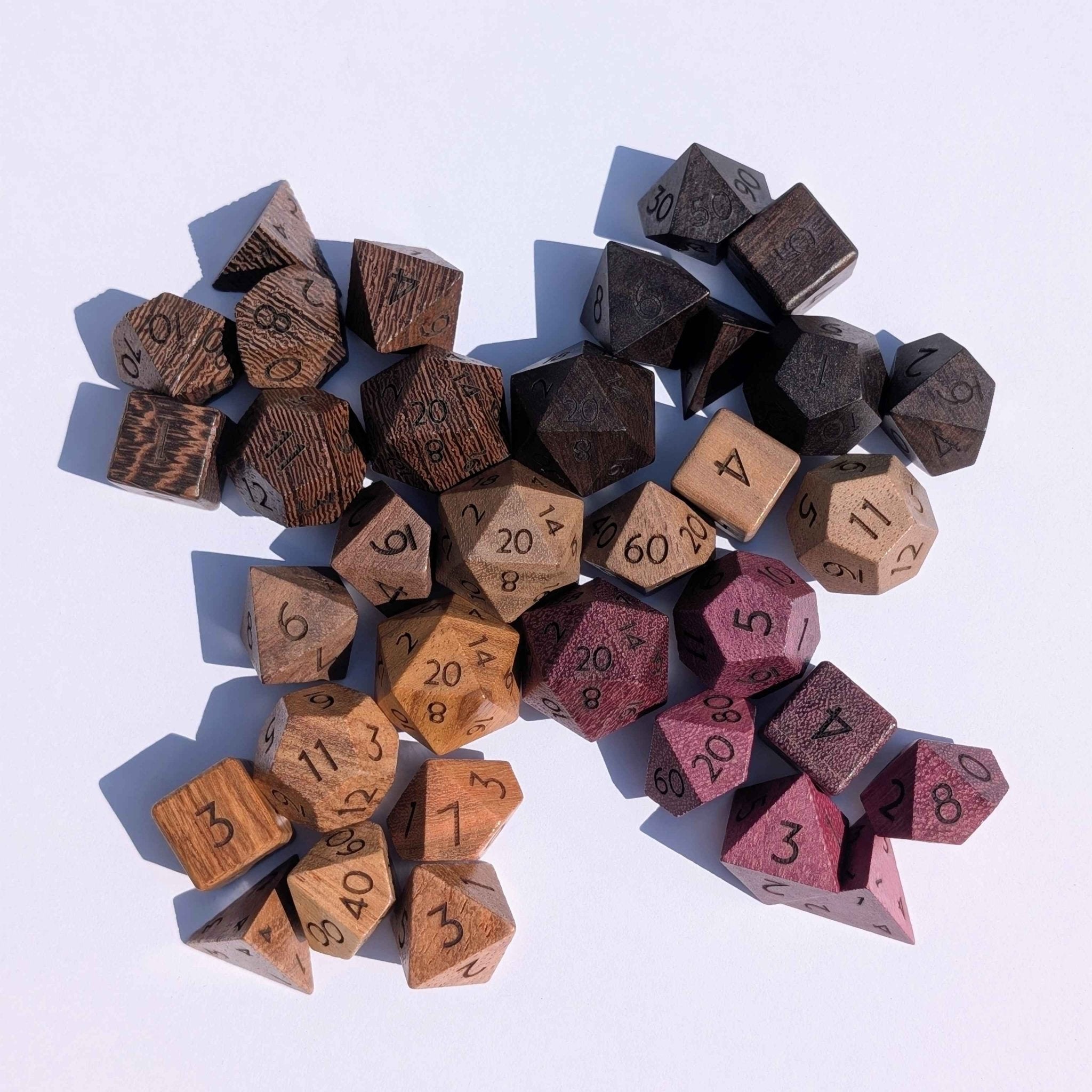 Gemstone Dice Sets - EBONWOOD