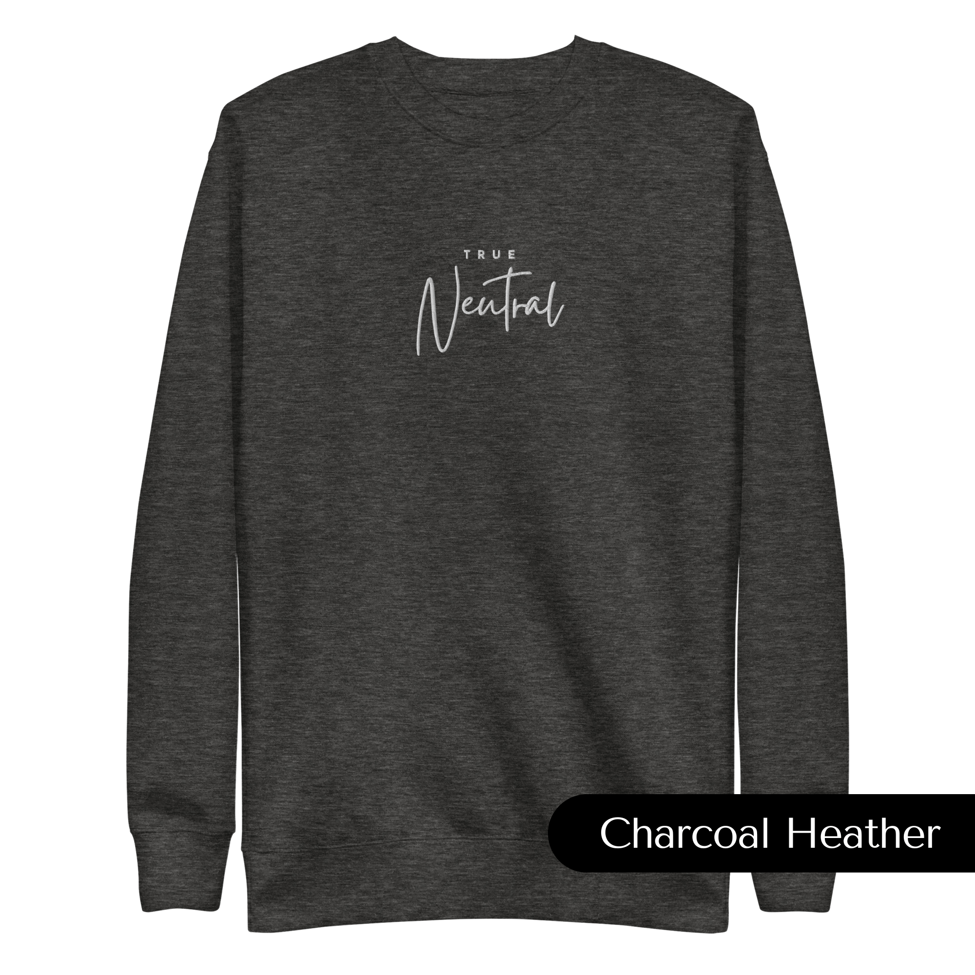 True Neutral Embroidered Dungeons and Dragons Crew Neck Sweatshirt