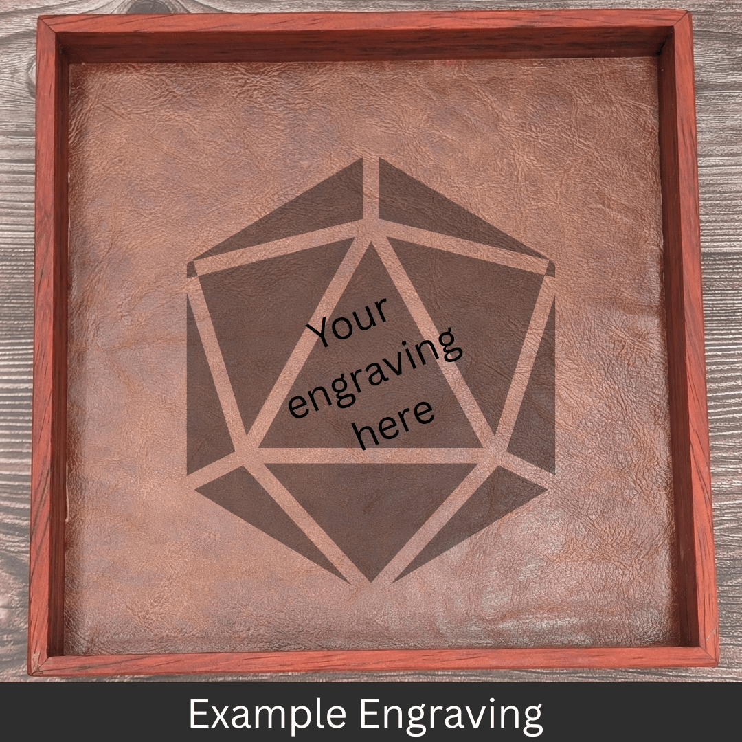 Padauk Wooden Dice Tray | D&D Dice Tray | Dungeons and Dragons Dice Tray