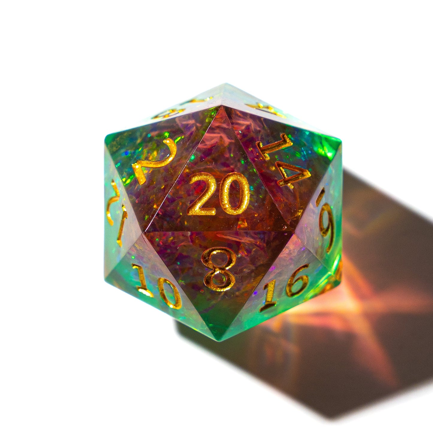 Emerald Skyfire - 7 Piece Luxury D&D Dice Set