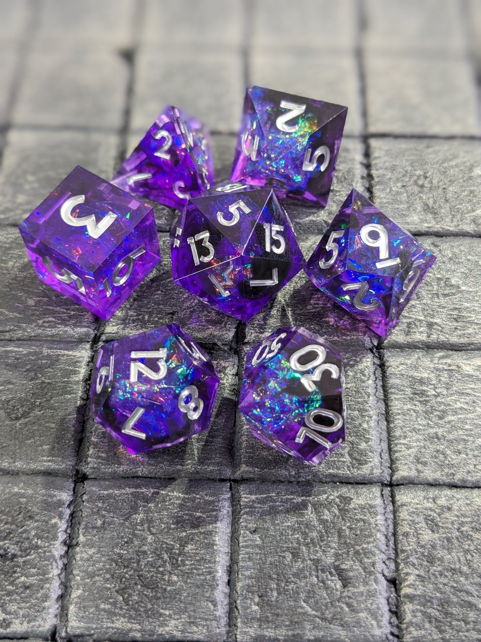 Mystic Nebula - 7 Piece Luxury D&D Dice Set