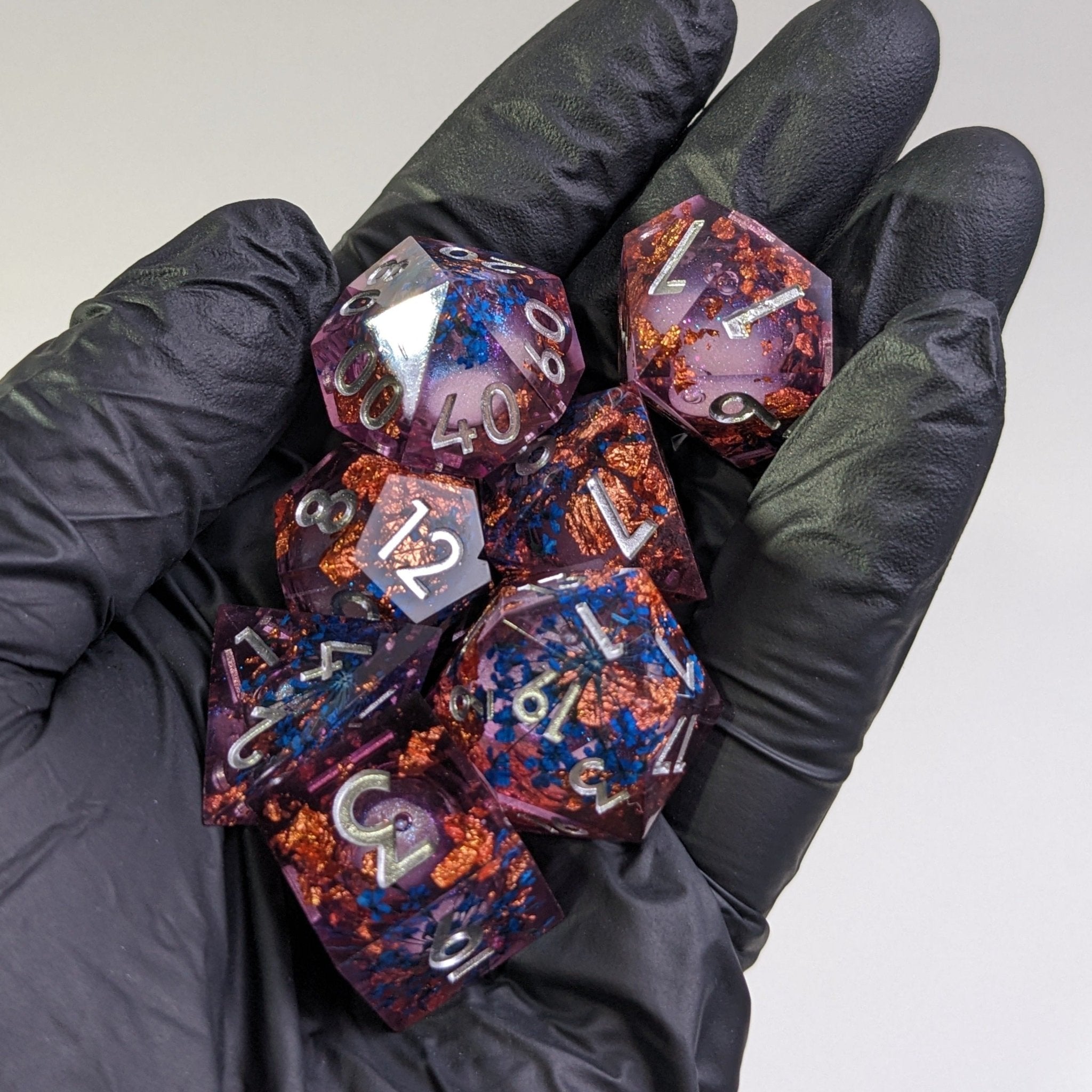 Mystic Mirage 7-Piece Luxury Liquid Core Dice Set