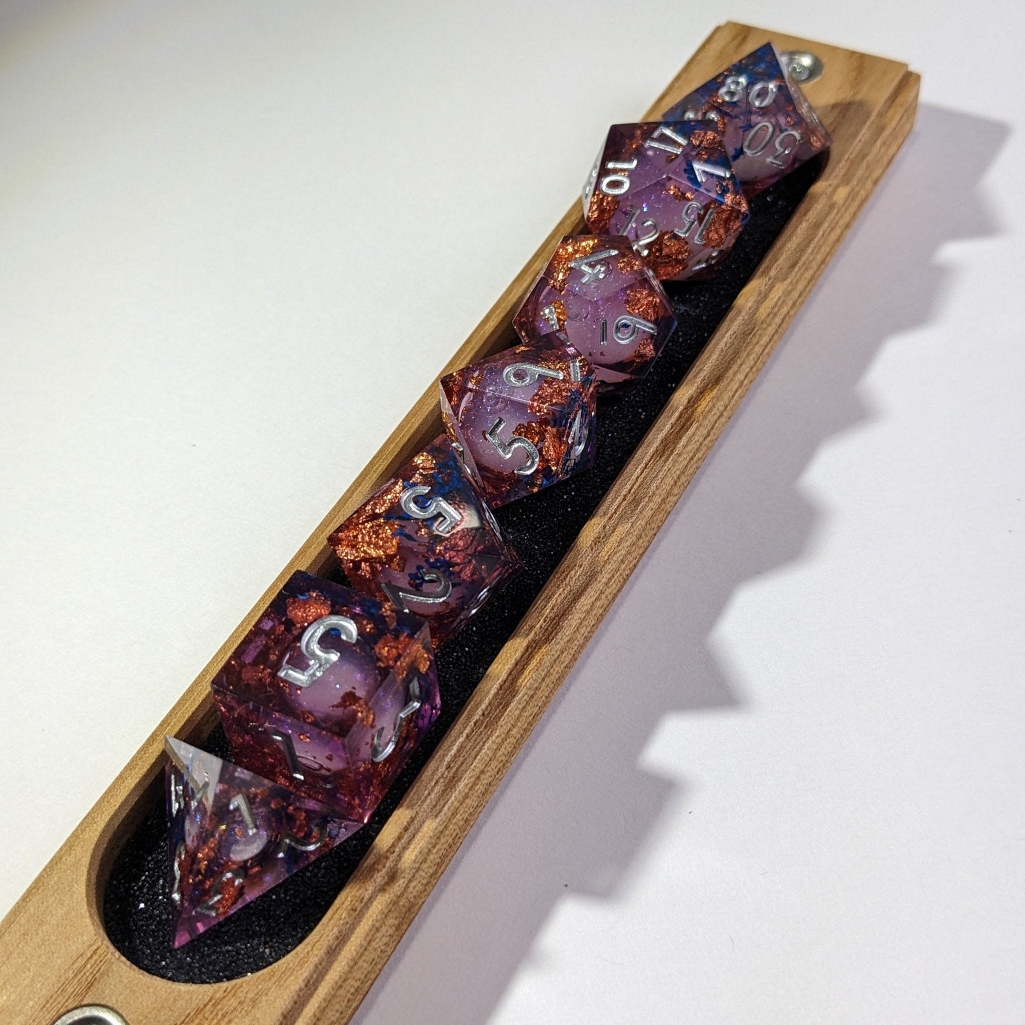 Mystic Mirage 7-Piece Luxury Liquid Core Dice Set