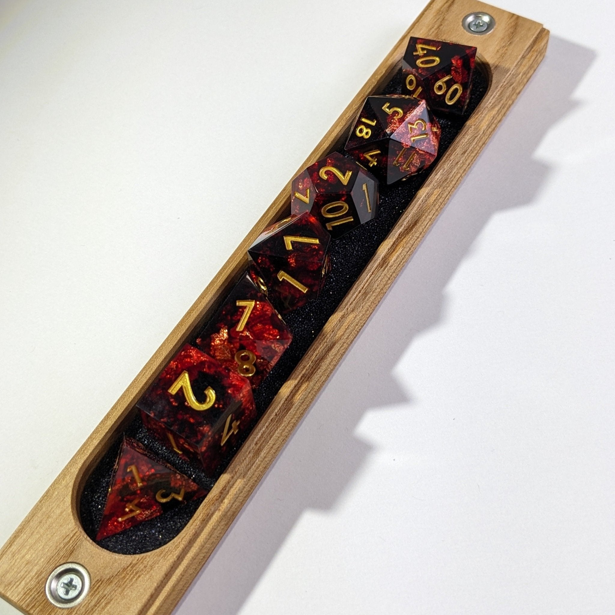 Crimson Veil - 7 Piece Polyhedral Dice Set