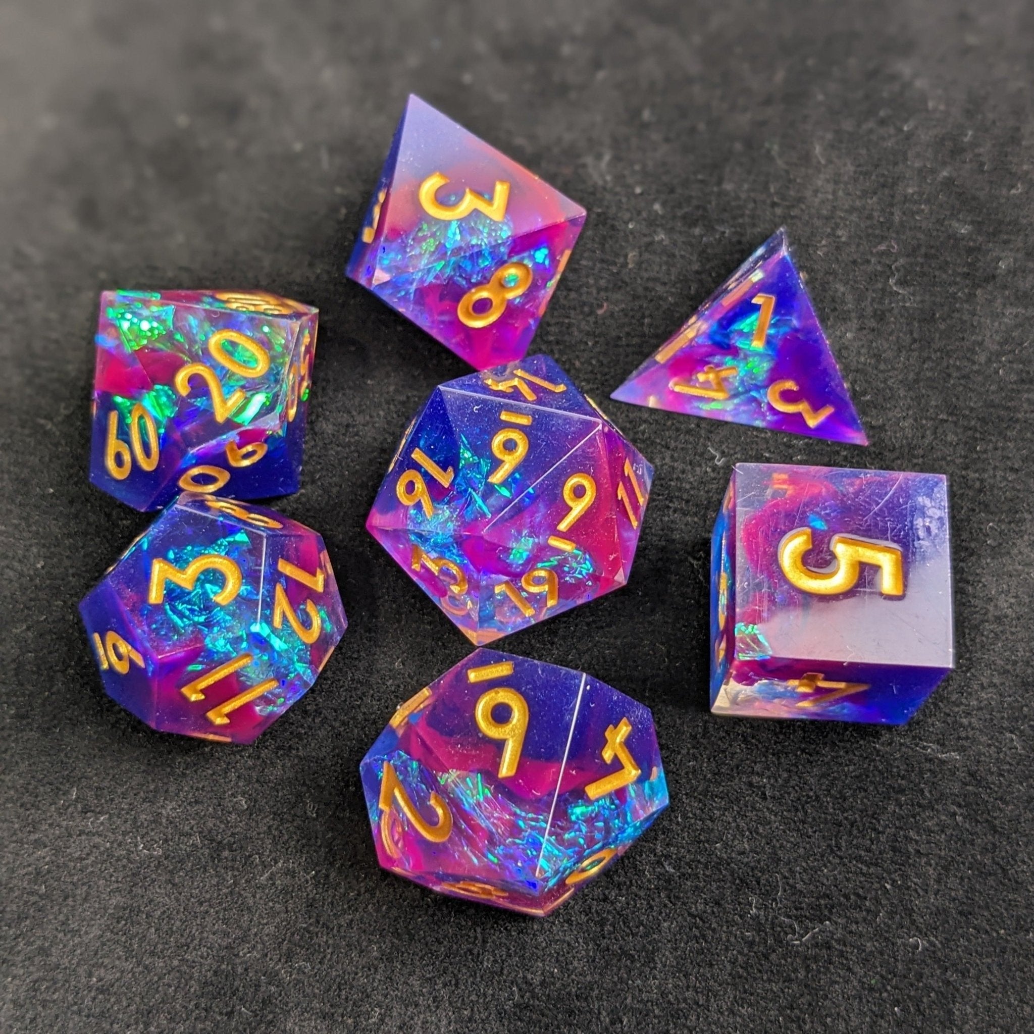 Mauve Mirage 7-Piece Polyhedral Dice Set