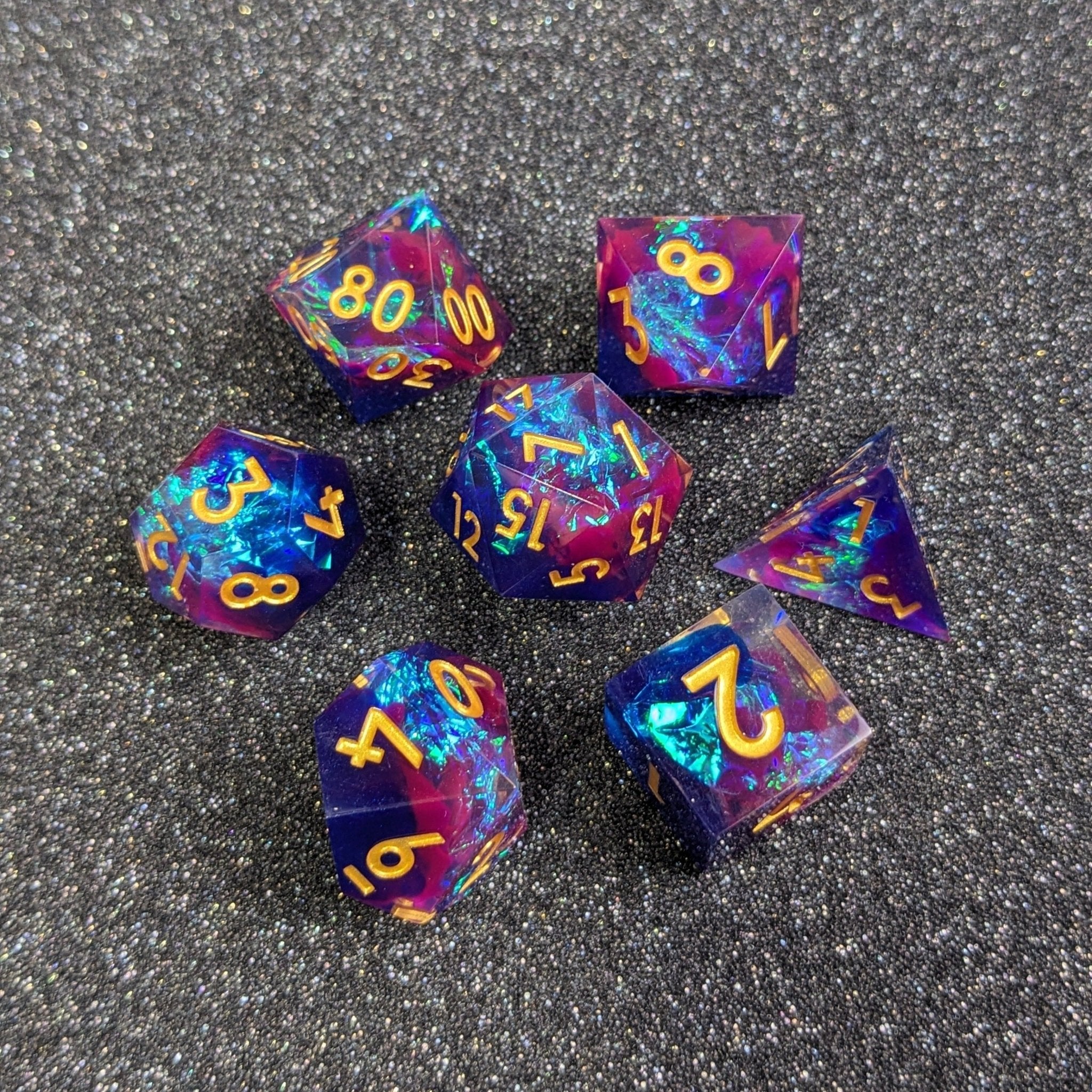Mauve Mirage 7-Piece Polyhedral Dice Set