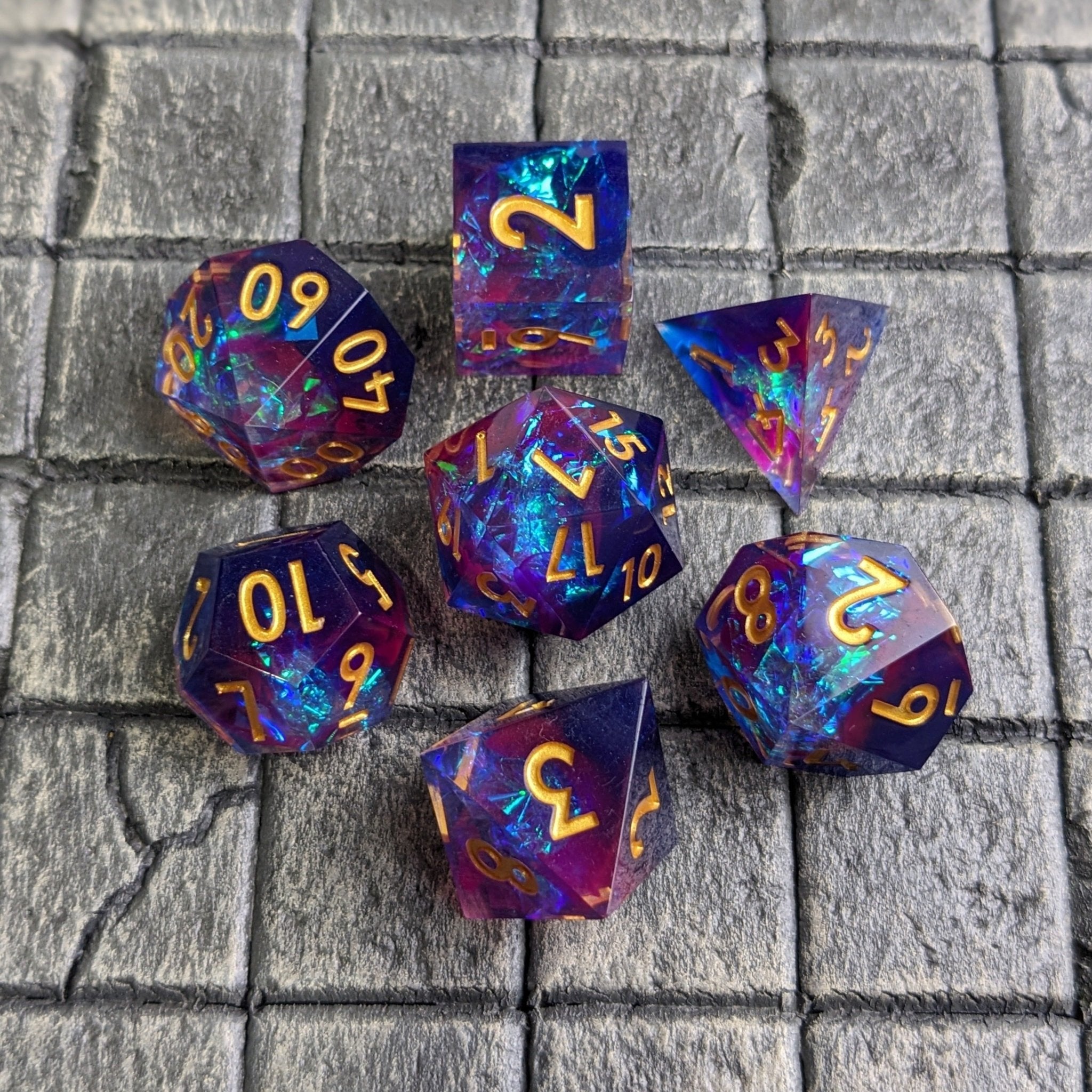 Mauve Mirage 7-Piece Polyhedral Dice Set