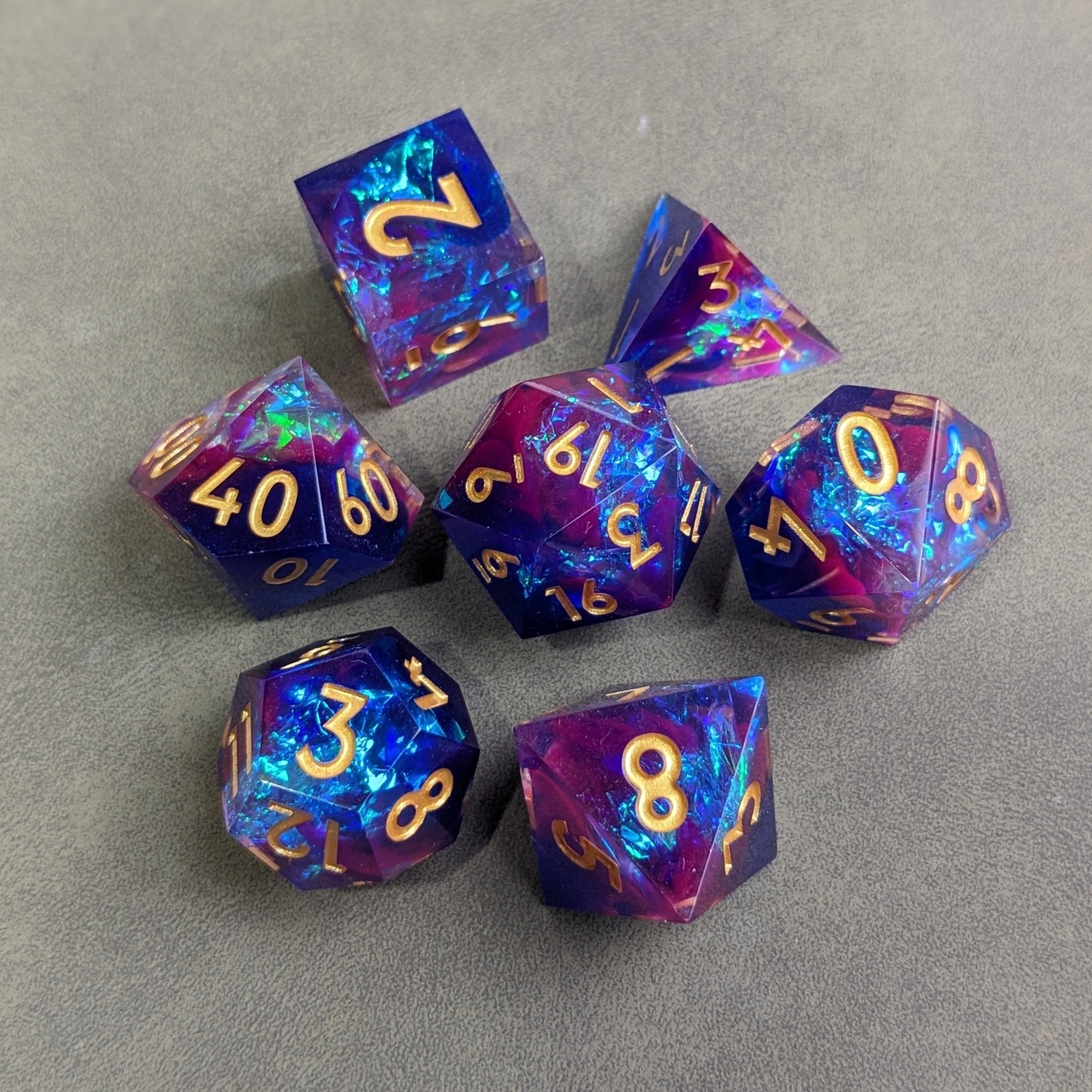 Mauve Mirage 7-Piece Polyhedral Dice Set