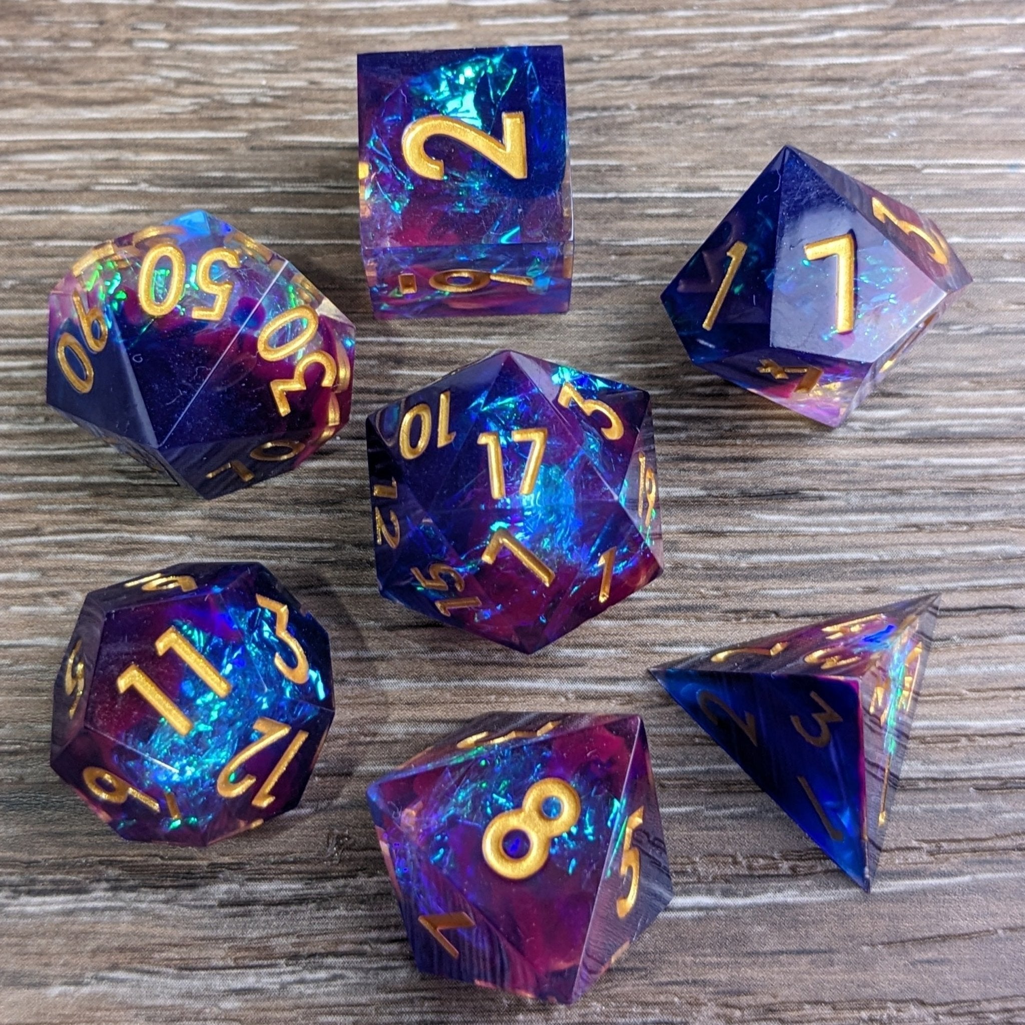 Mauve Mirage 7-Piece Polyhedral Dice Set