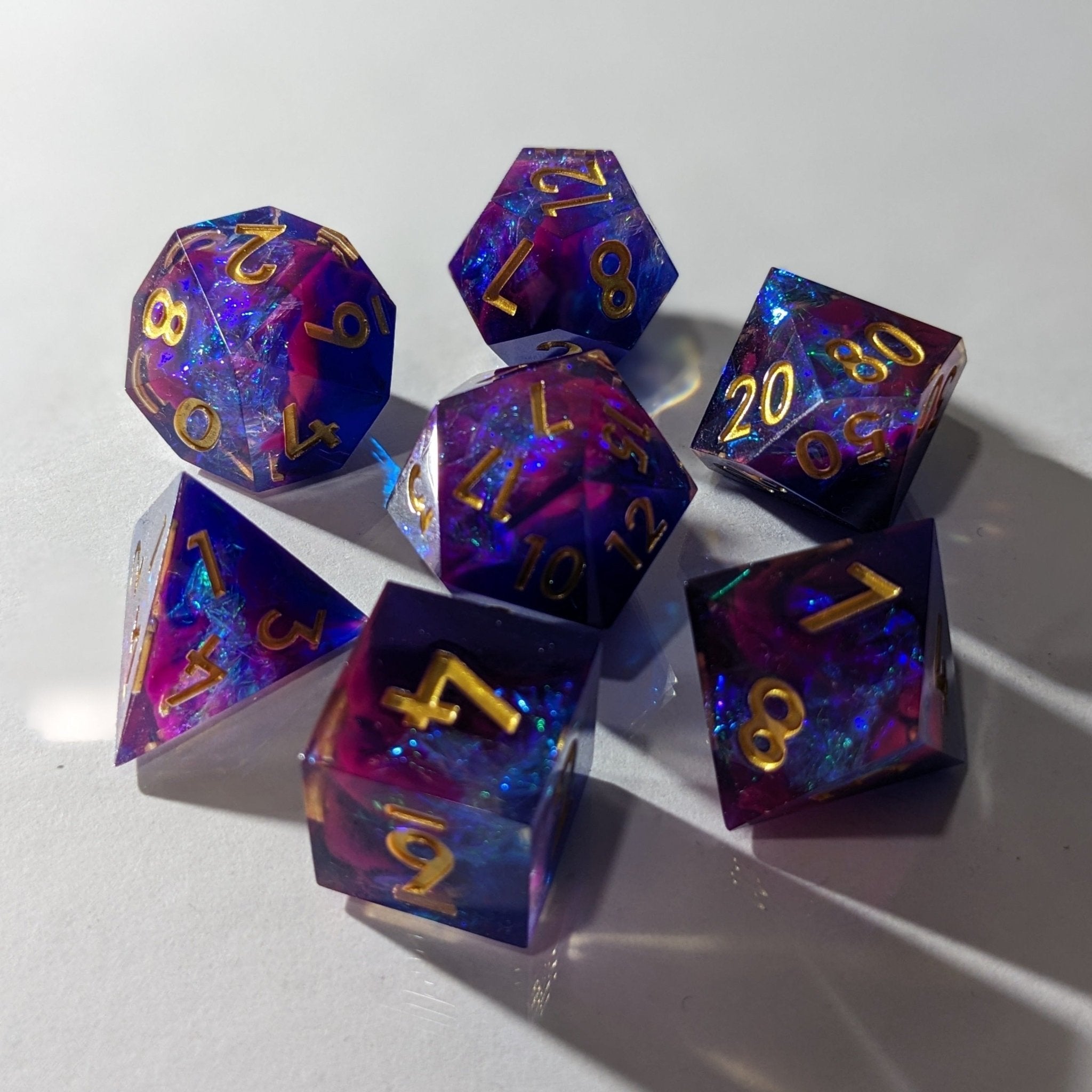 Mauve Mirage 7-Piece Polyhedral Dice Set