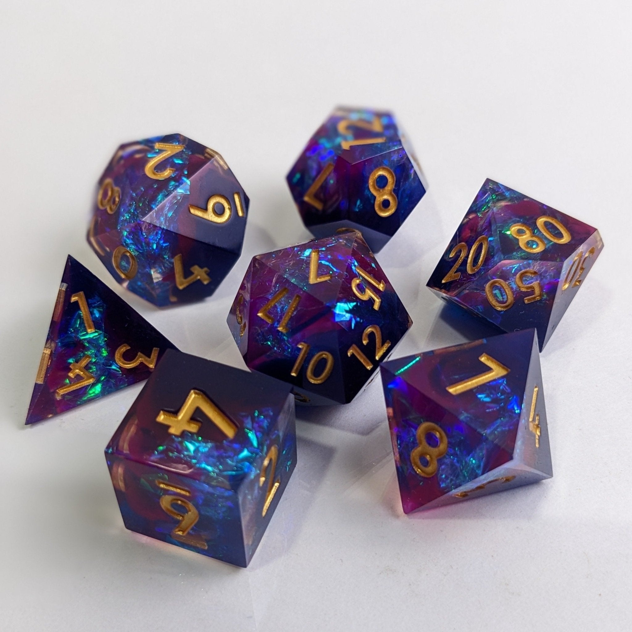 Mauve Mirage 7-Piece Polyhedral Dice Set