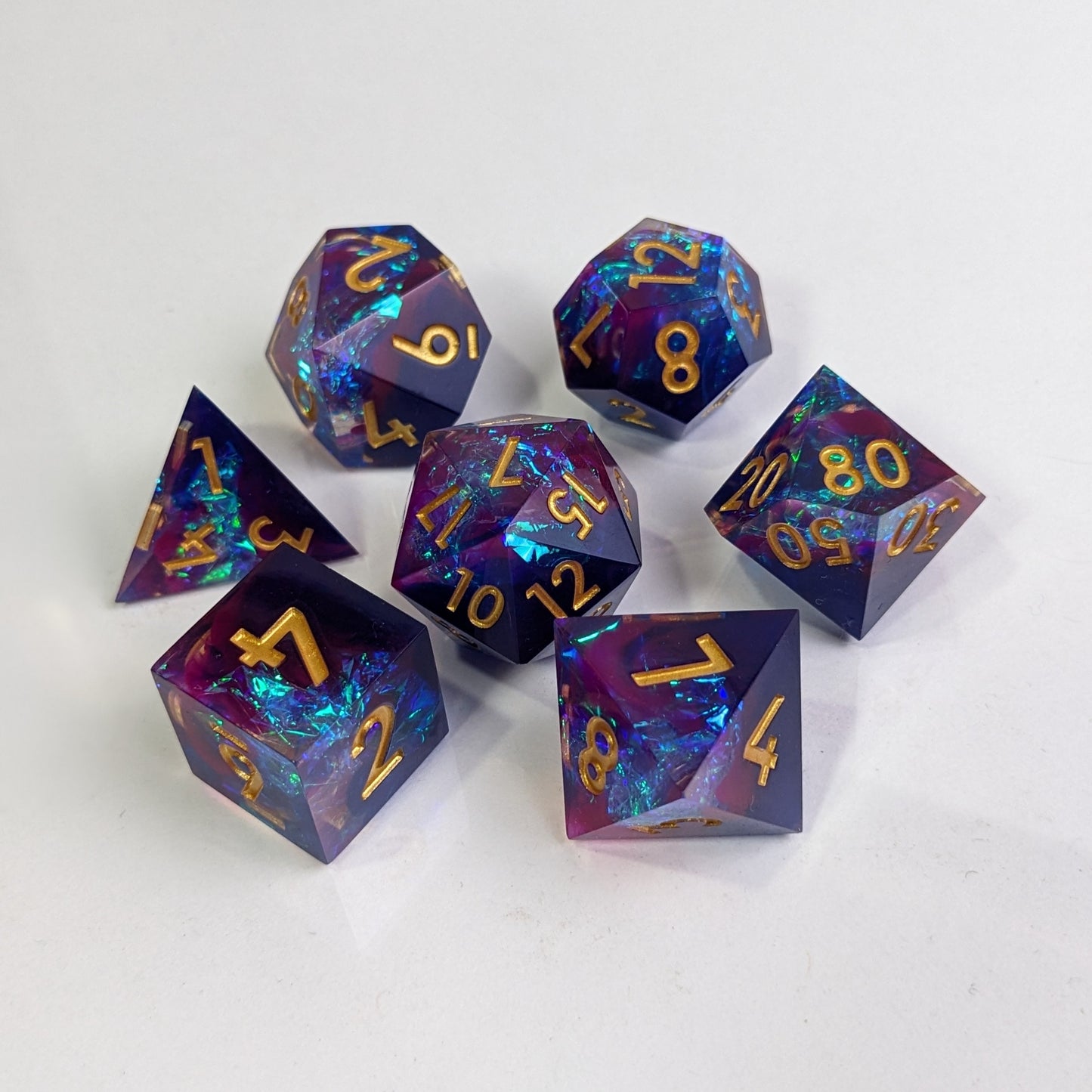 Mauve Mirage 7-Piece Polyhedral Dice Set