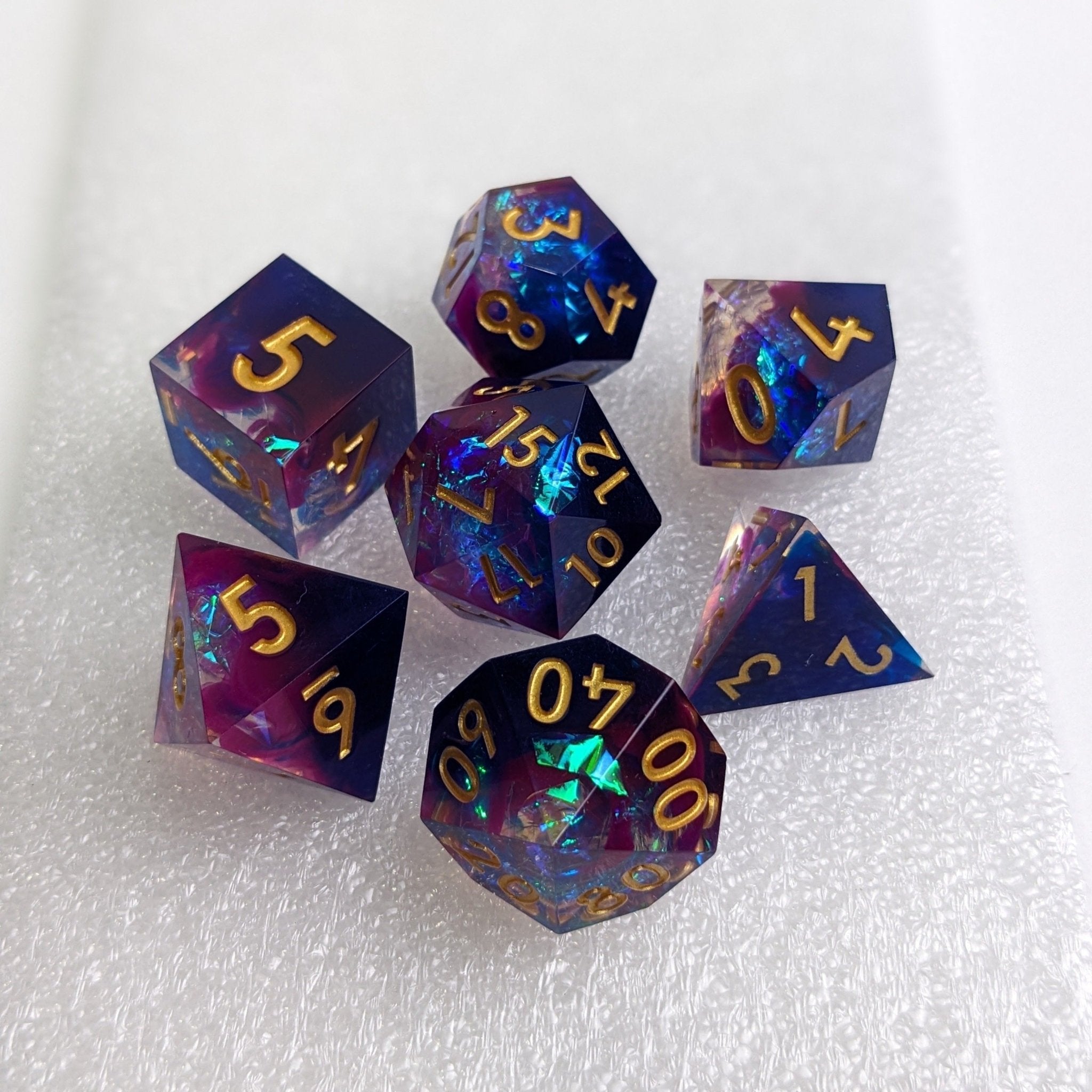 Mauve Mirage 7-Piece Polyhedral Dice Set