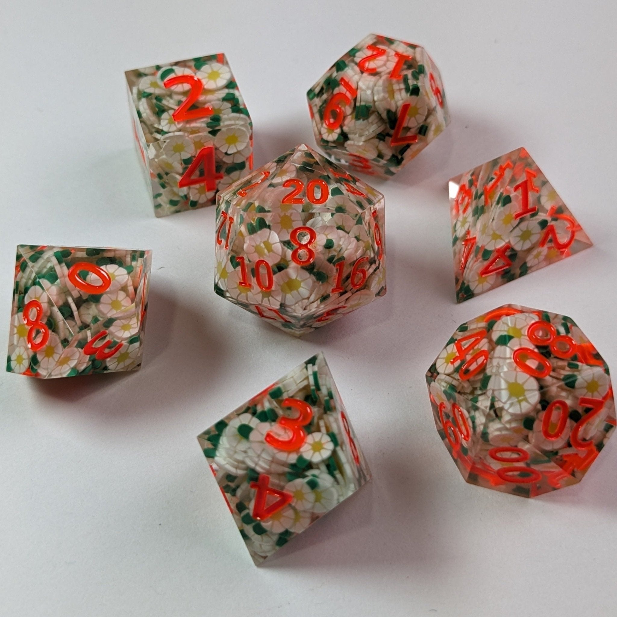 Sunshine Bloom - 7 Piece Luxury D&D Dice Set
