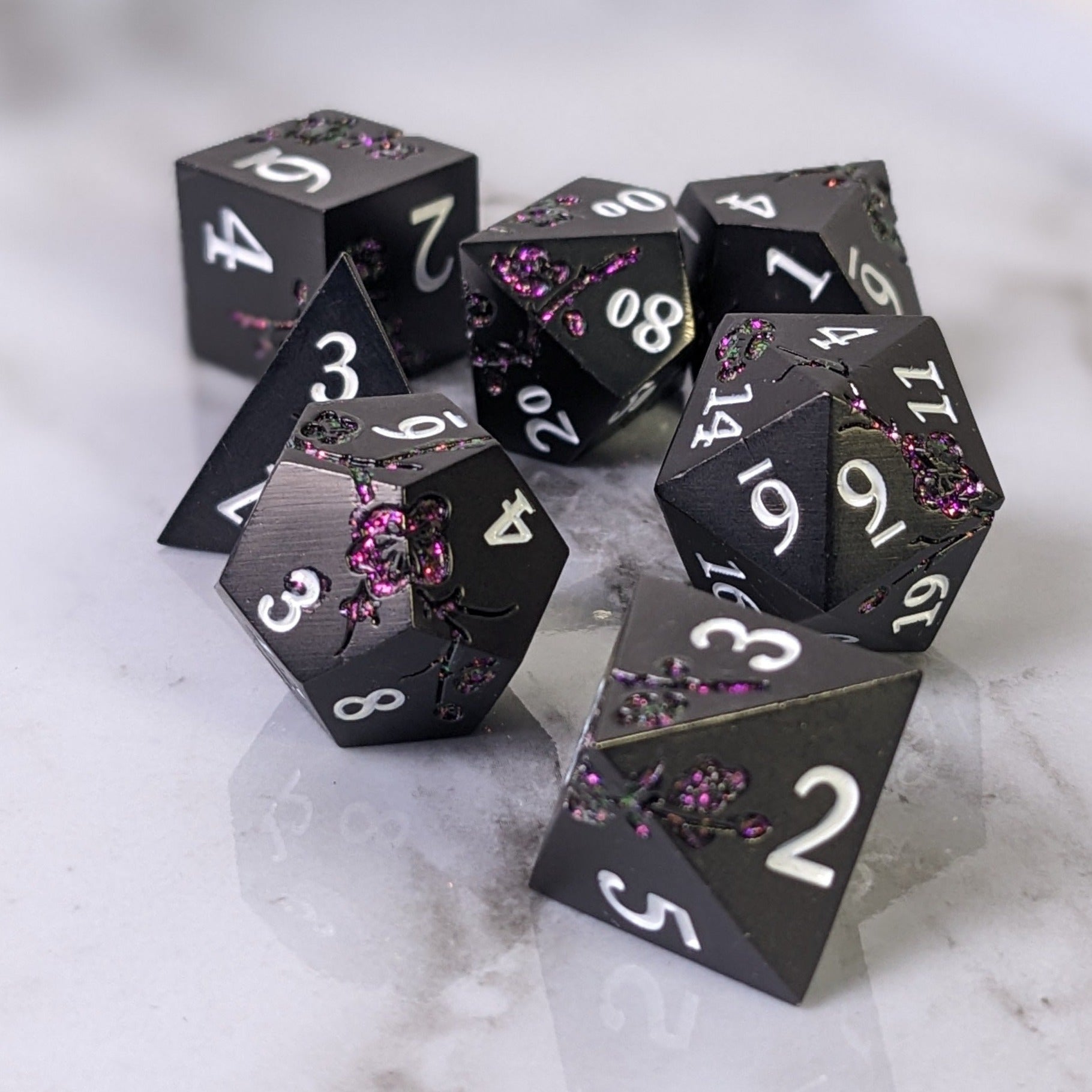 Nightshade - 7 Piece Luxury Metal D&D Dice Set