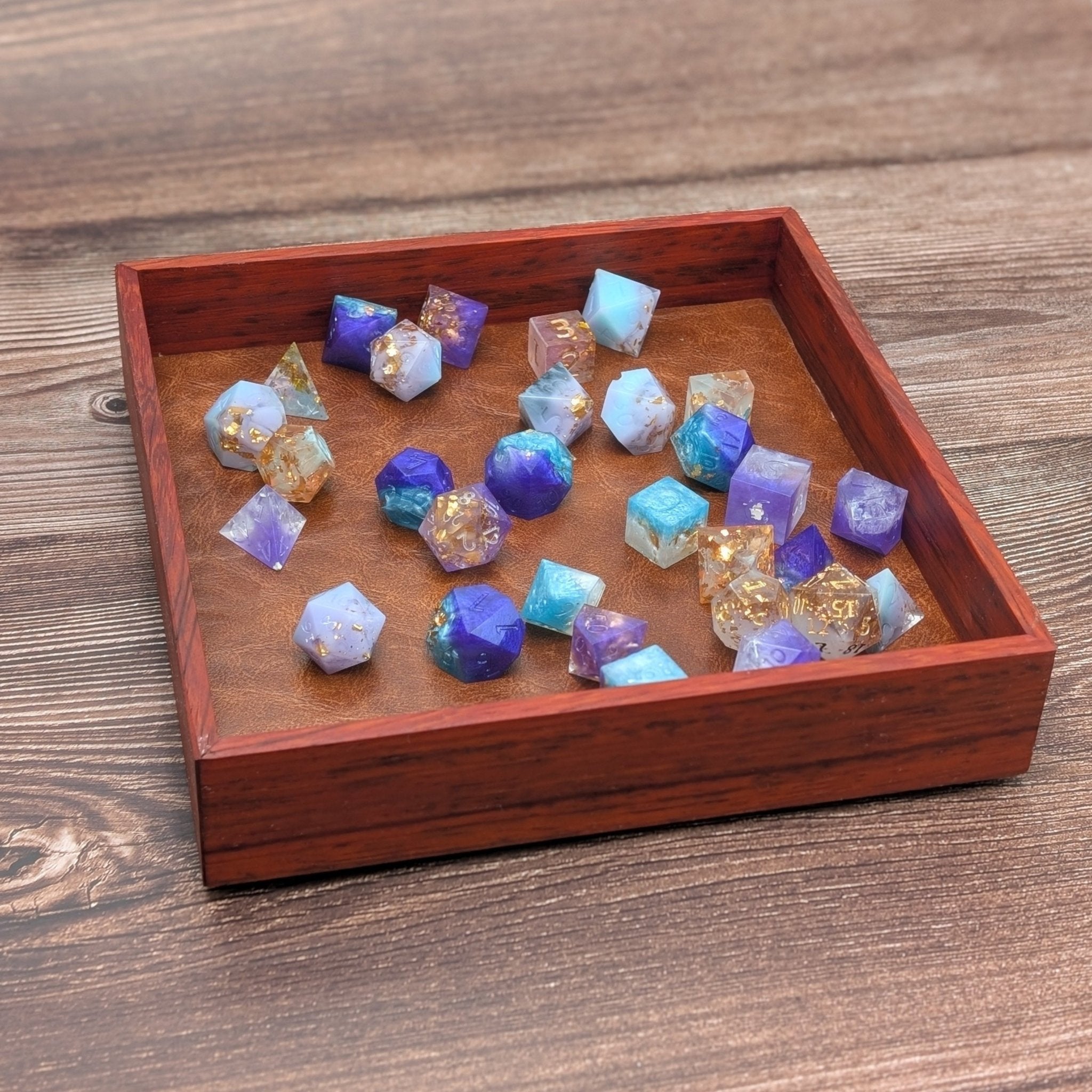 Padauk Wooden Dice Tray | D&D Dice Tray | Dungeons and Dragons Dice Tray