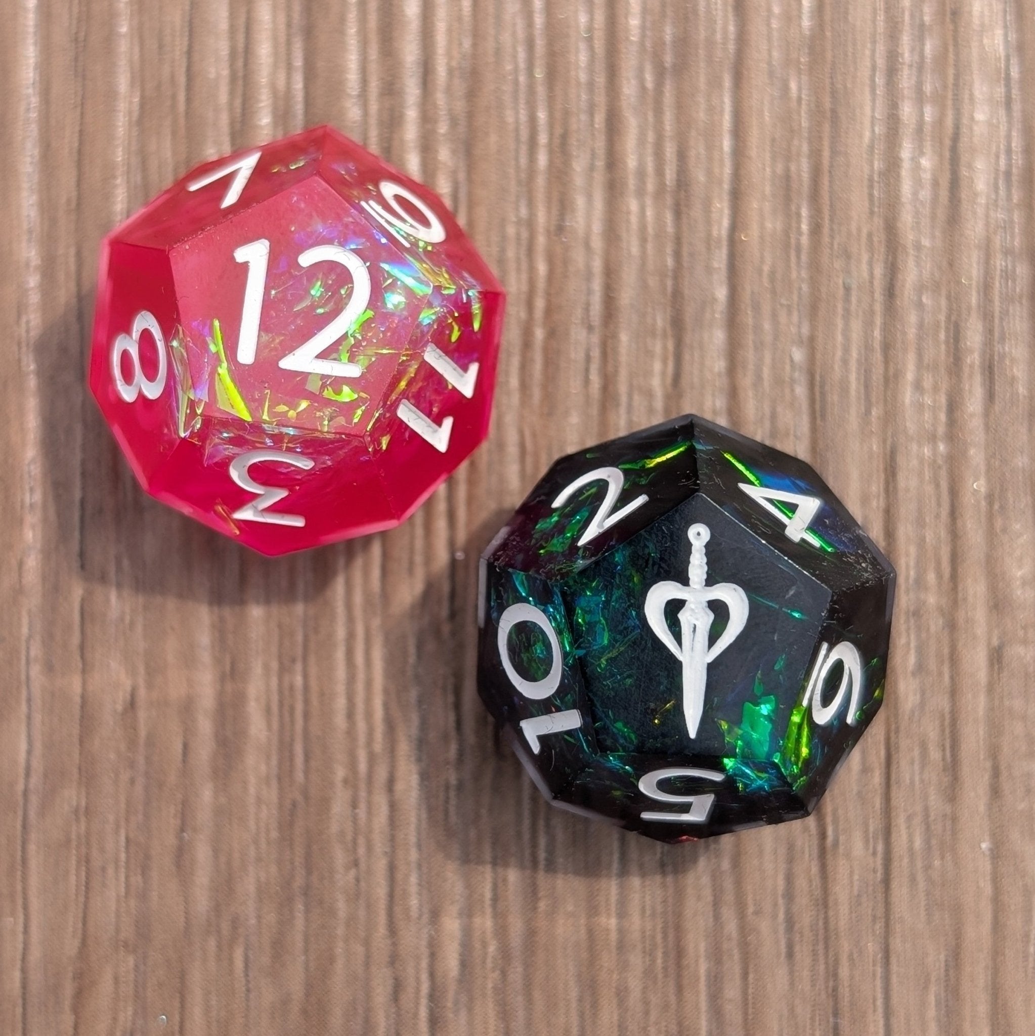 Afterglow - 2pc Duality Dice for Daggerheart - EBONWOOD