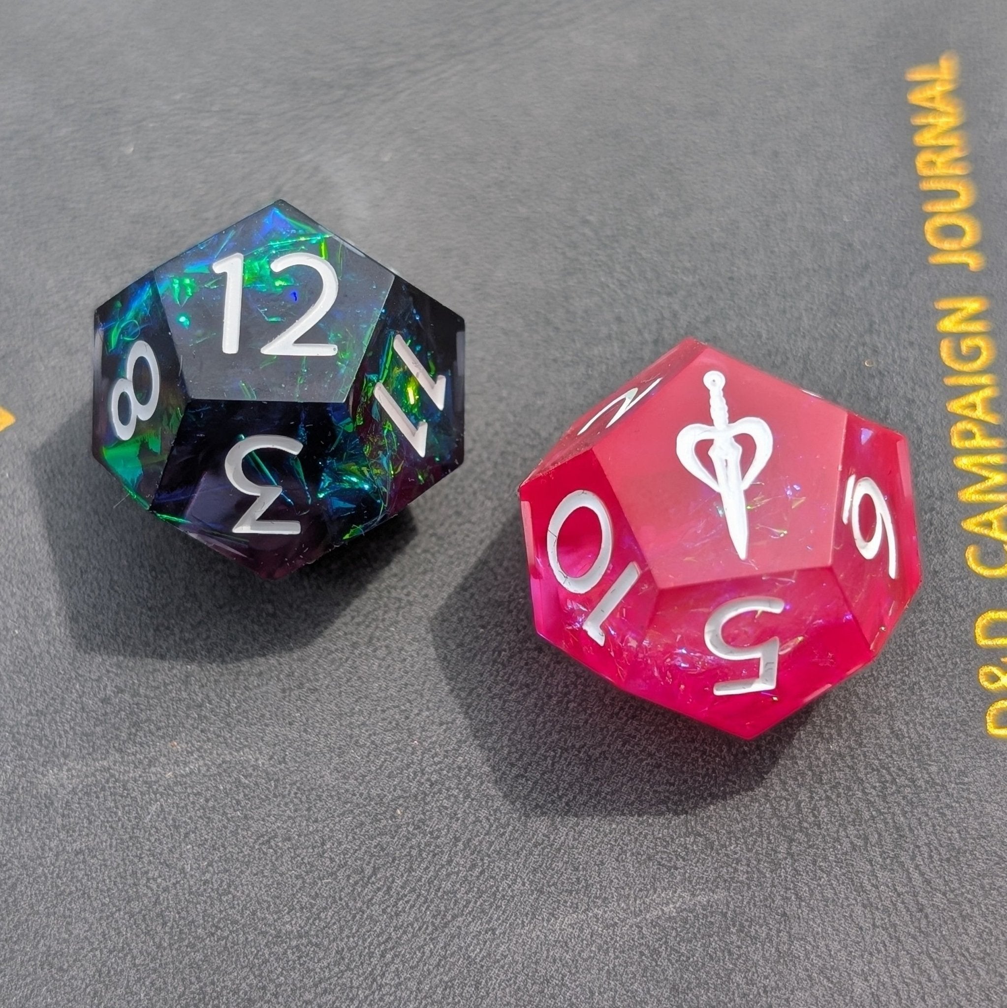 Afterglow - 2pc Duality Dice for Daggerheart - EBONWOOD