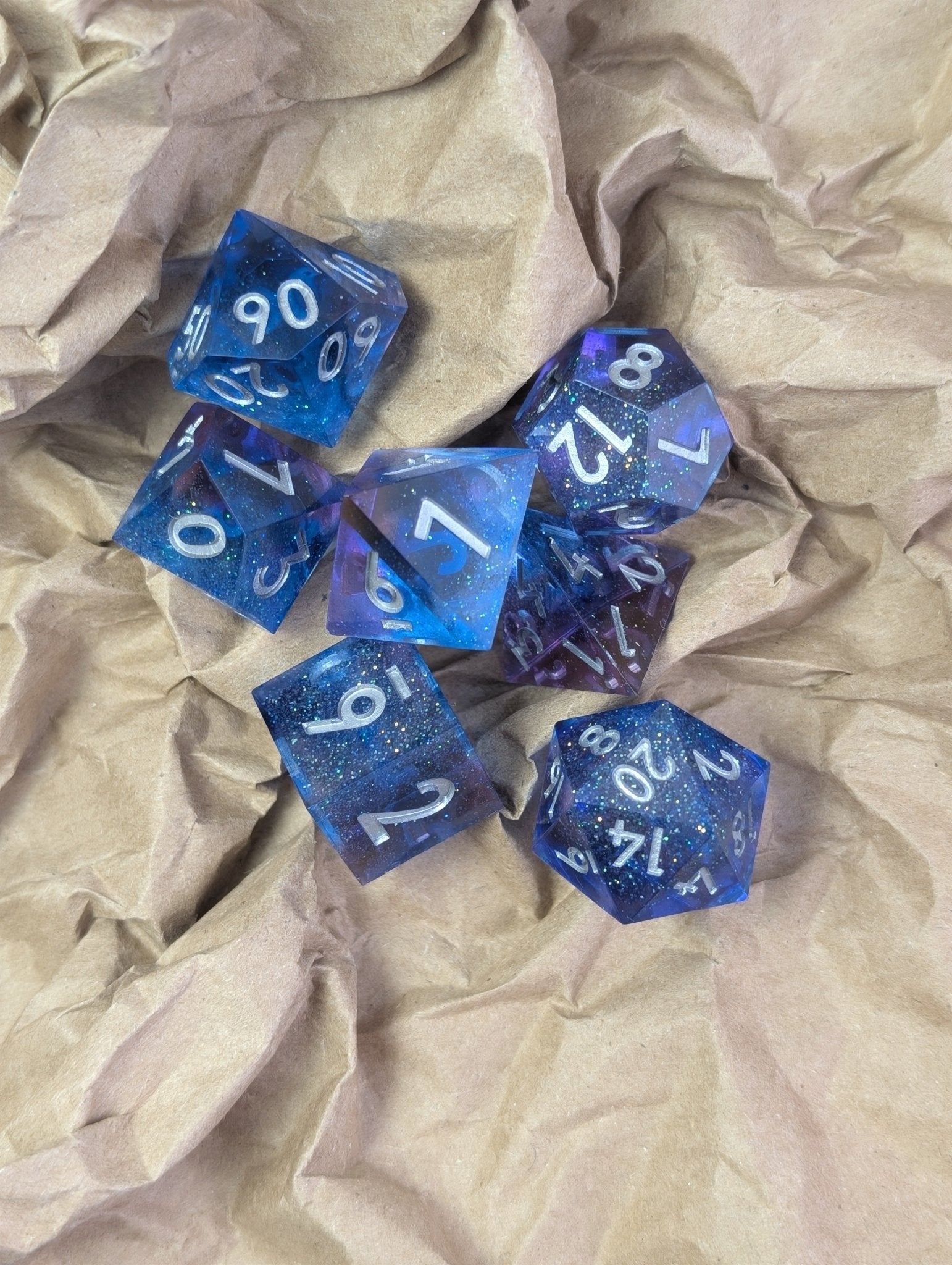 Arcane Tides - 7 Piece Polyhedral Dice Set - EBONWOOD