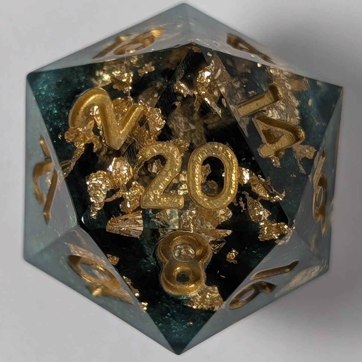 Basilisk Bloom - 7 Piece Polyhedral Dice Set - EBONWOOD