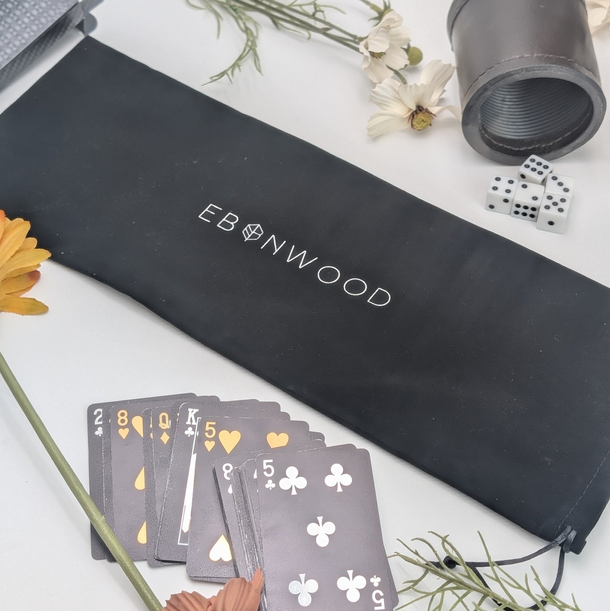 Black Velvet Cribbage Board Drawstring Bag - EBONWOOD