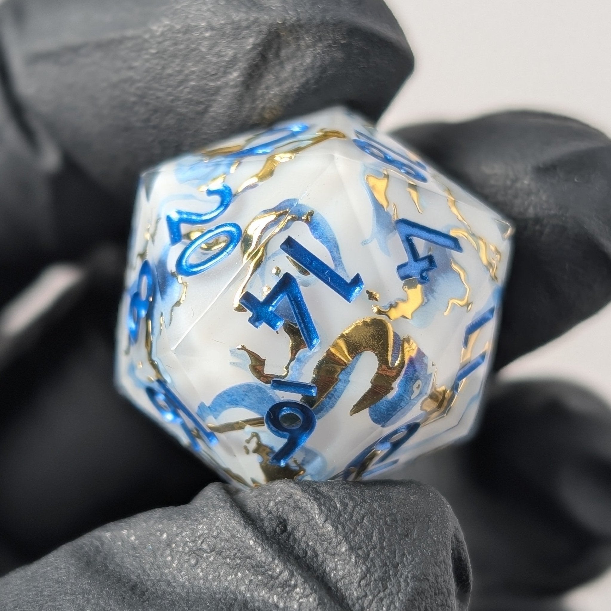 Borealis Aurum - 7 Piece Polyhedral Dice Set - EBONWOOD