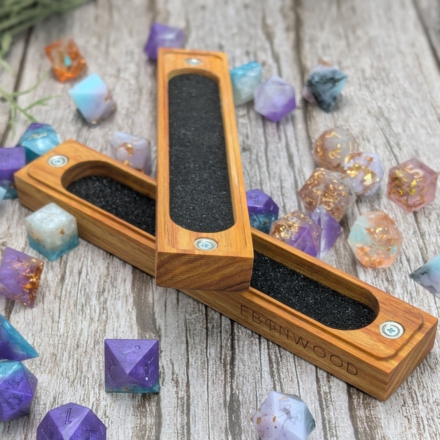 Canary Dice Vault - Exotic Hardwood Dice Box - EBONWOOD