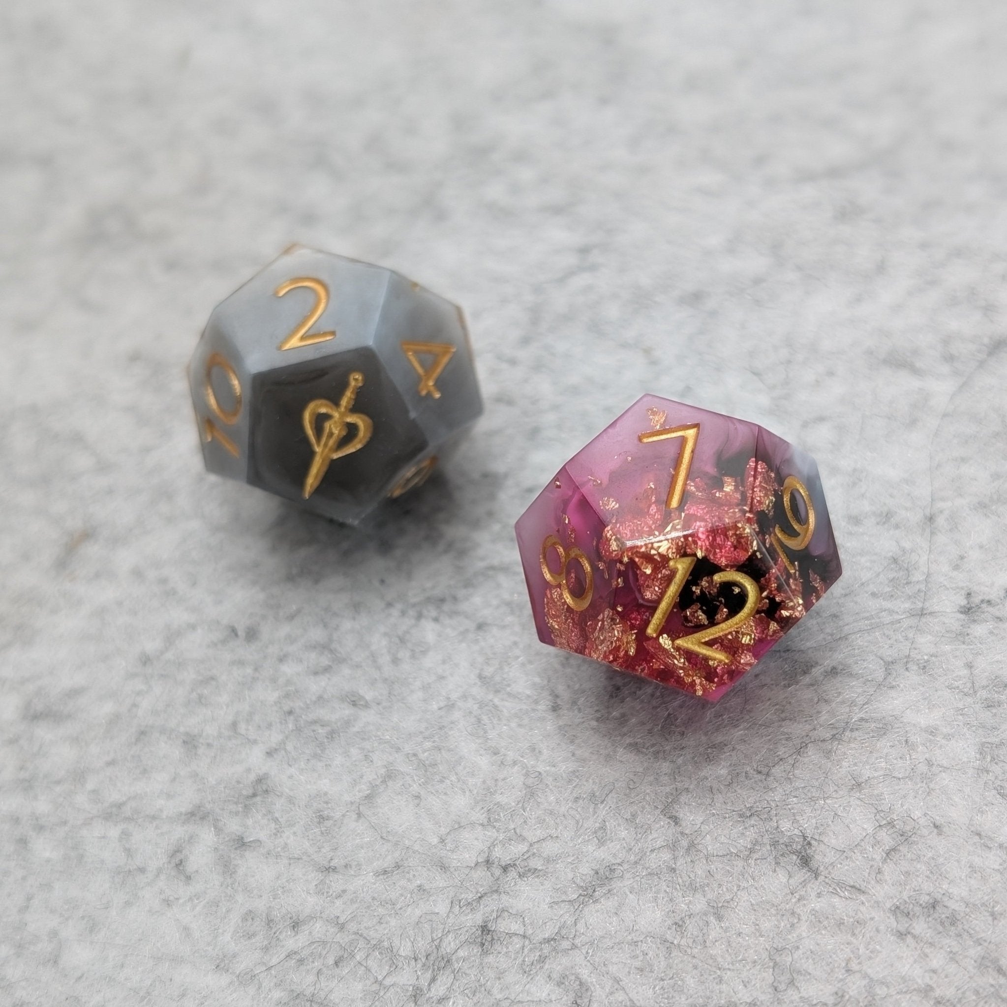 Deathmire - 2pc Duality Dice for Daggerheart - EBONWOOD