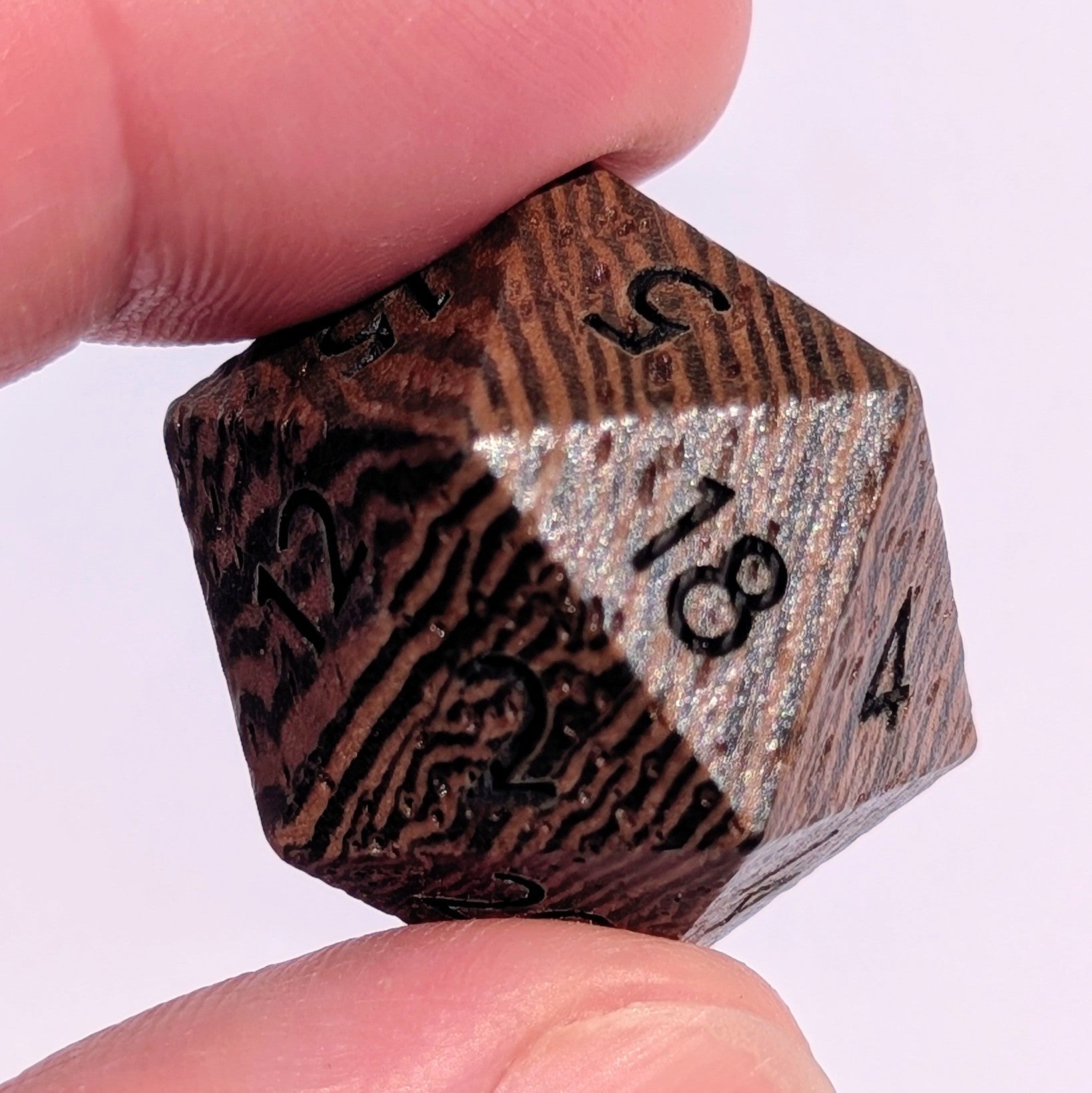 Ebony - 7 Piece Polyhedral Wooden Dice Set - EBONWOOD