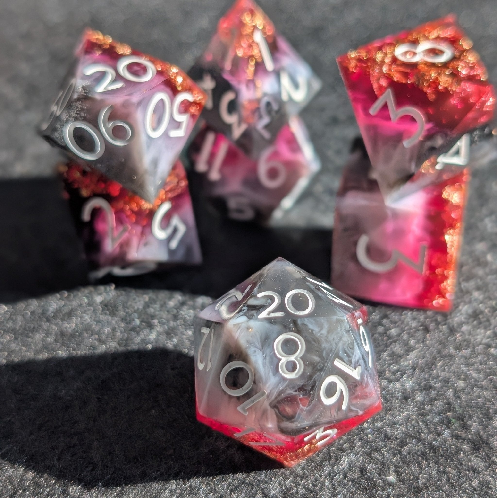 Molten Crown 7 - Piece Polyhedral Dice Set - EBONWOOD