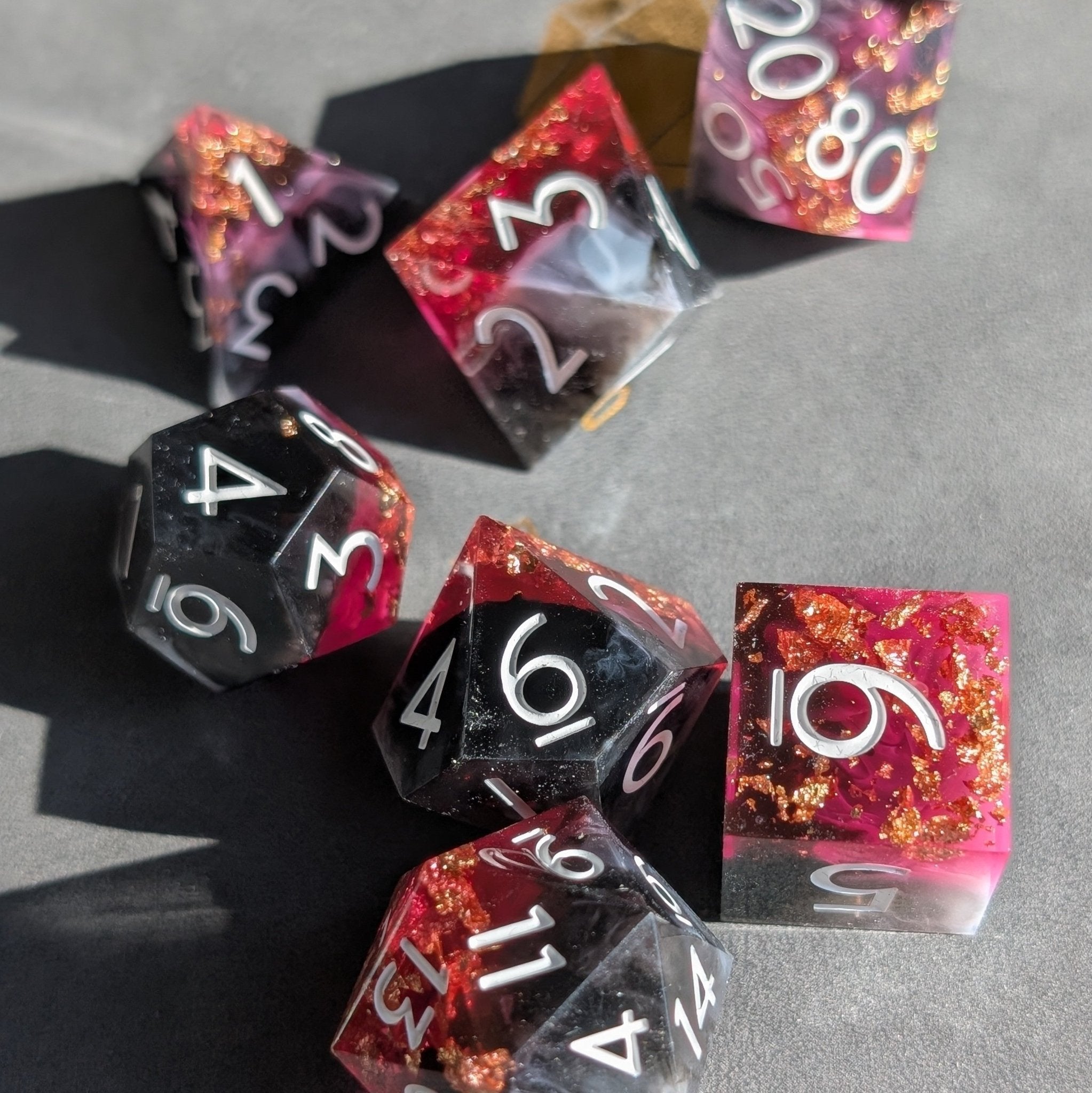 Molten Crown 7 - Piece Polyhedral Dice Set - EBONWOOD