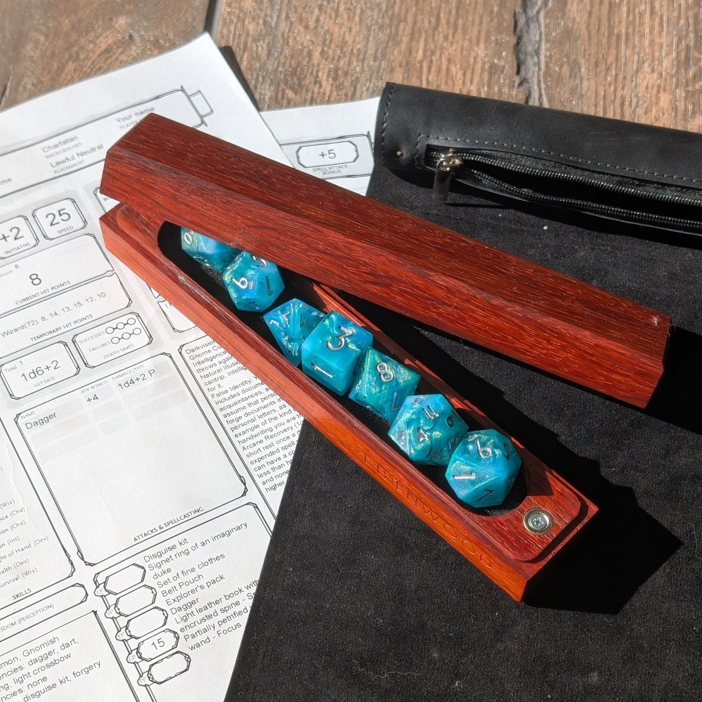 Padauk Dice Vault - Exotic Hardwood Dice Box - EBONWOOD