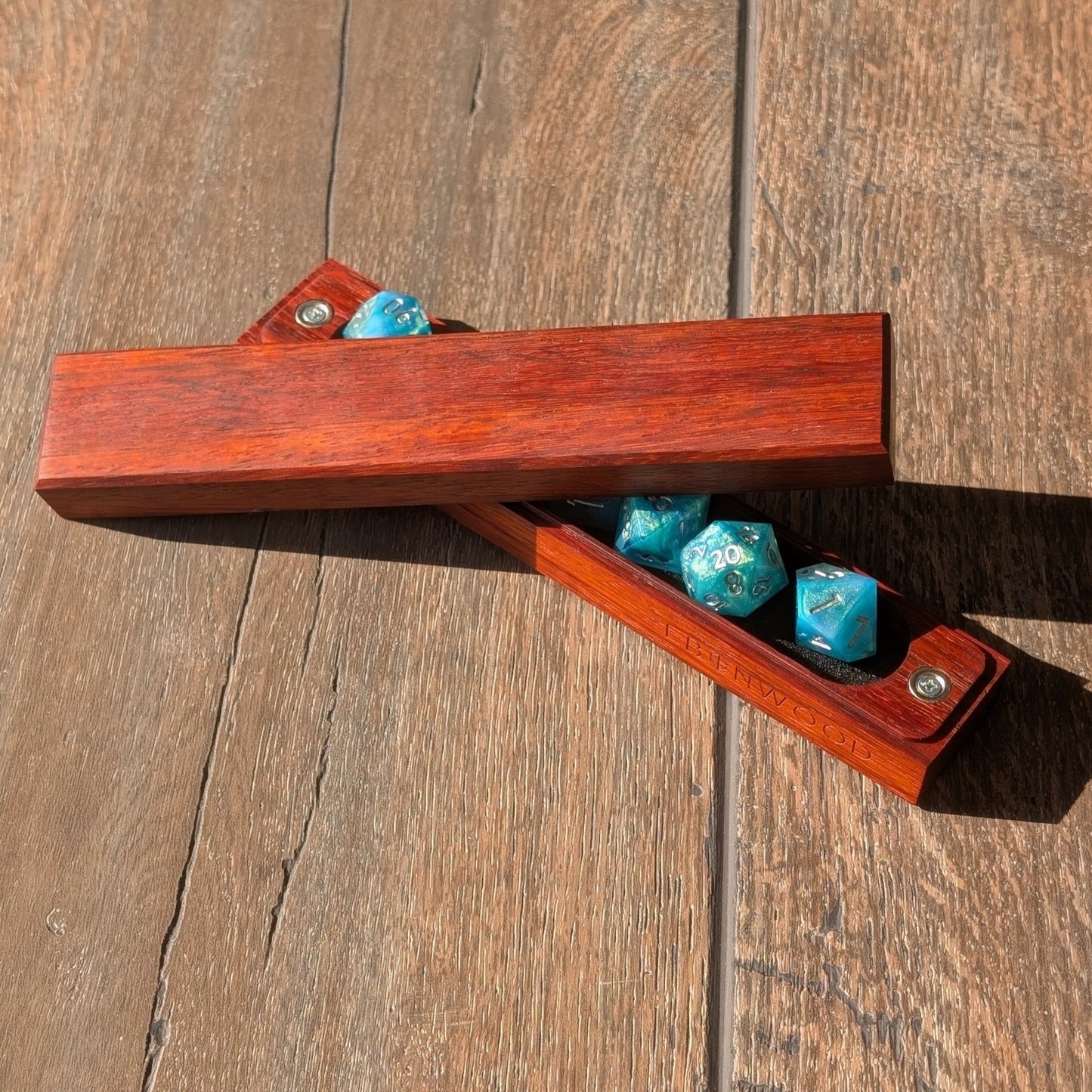 Padauk Dice Vault - Exotic Hardwood Dice Box - EBONWOOD