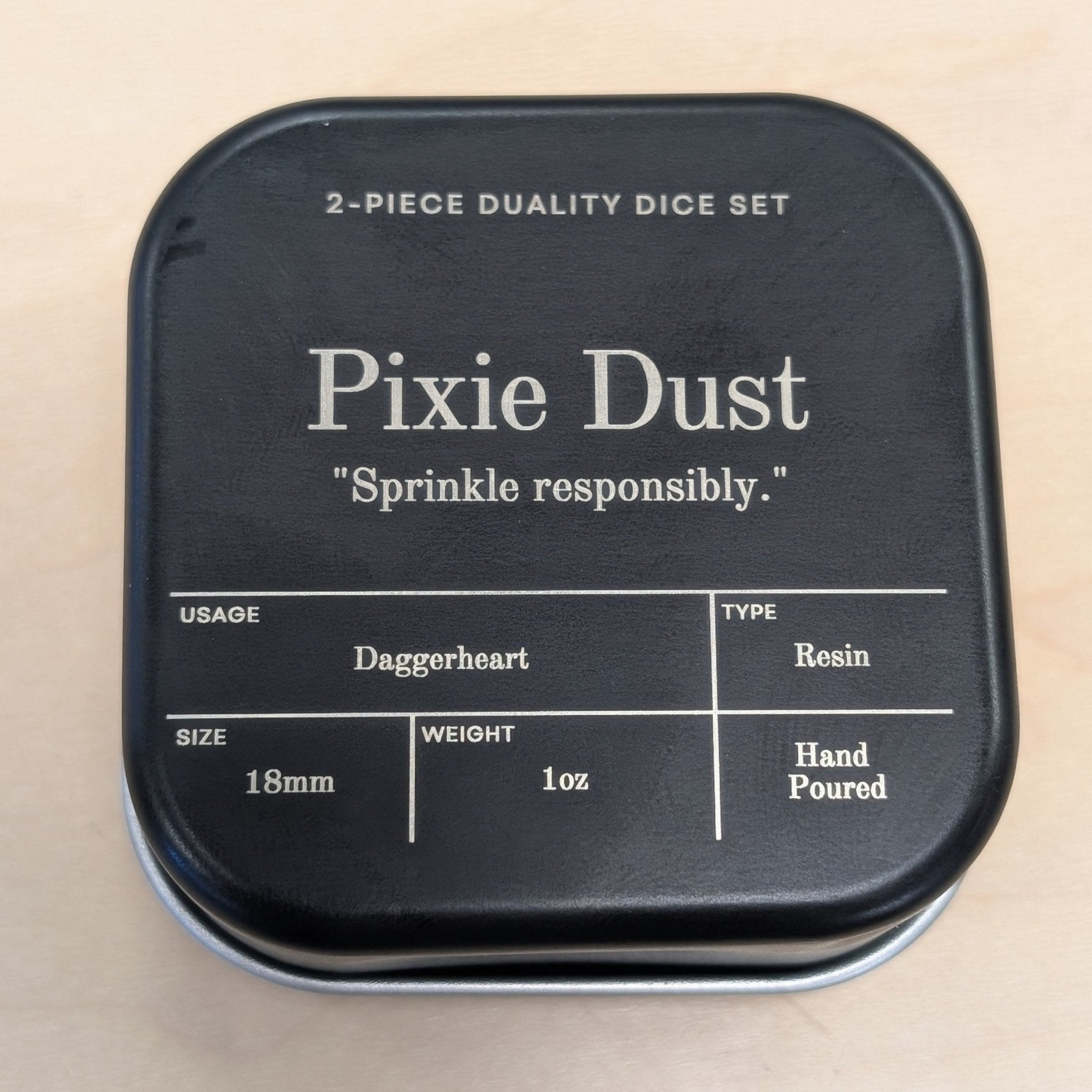 Pixie Dust - 2pc Duality Dice for Daggerheart - EBONWOOD
