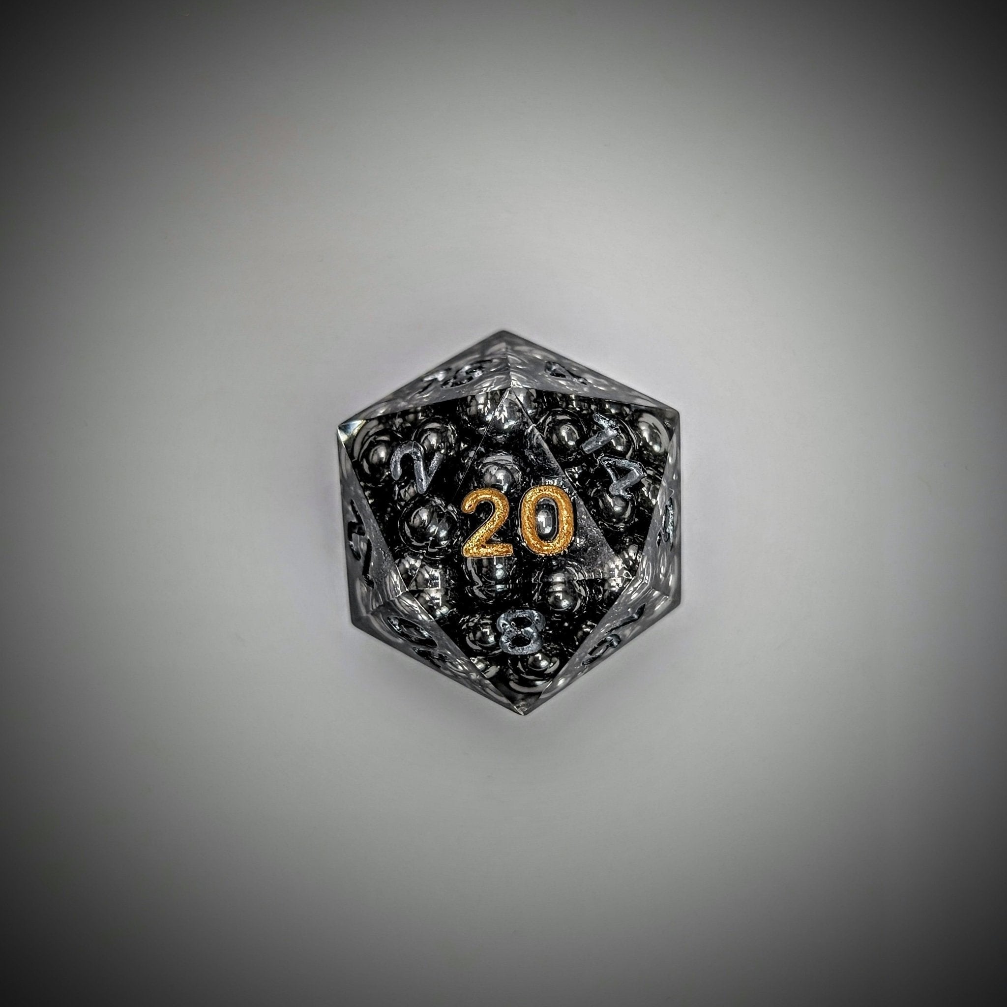 Pocket Trap - 7 Piece Polyhedral Dice Set - EBONWOOD