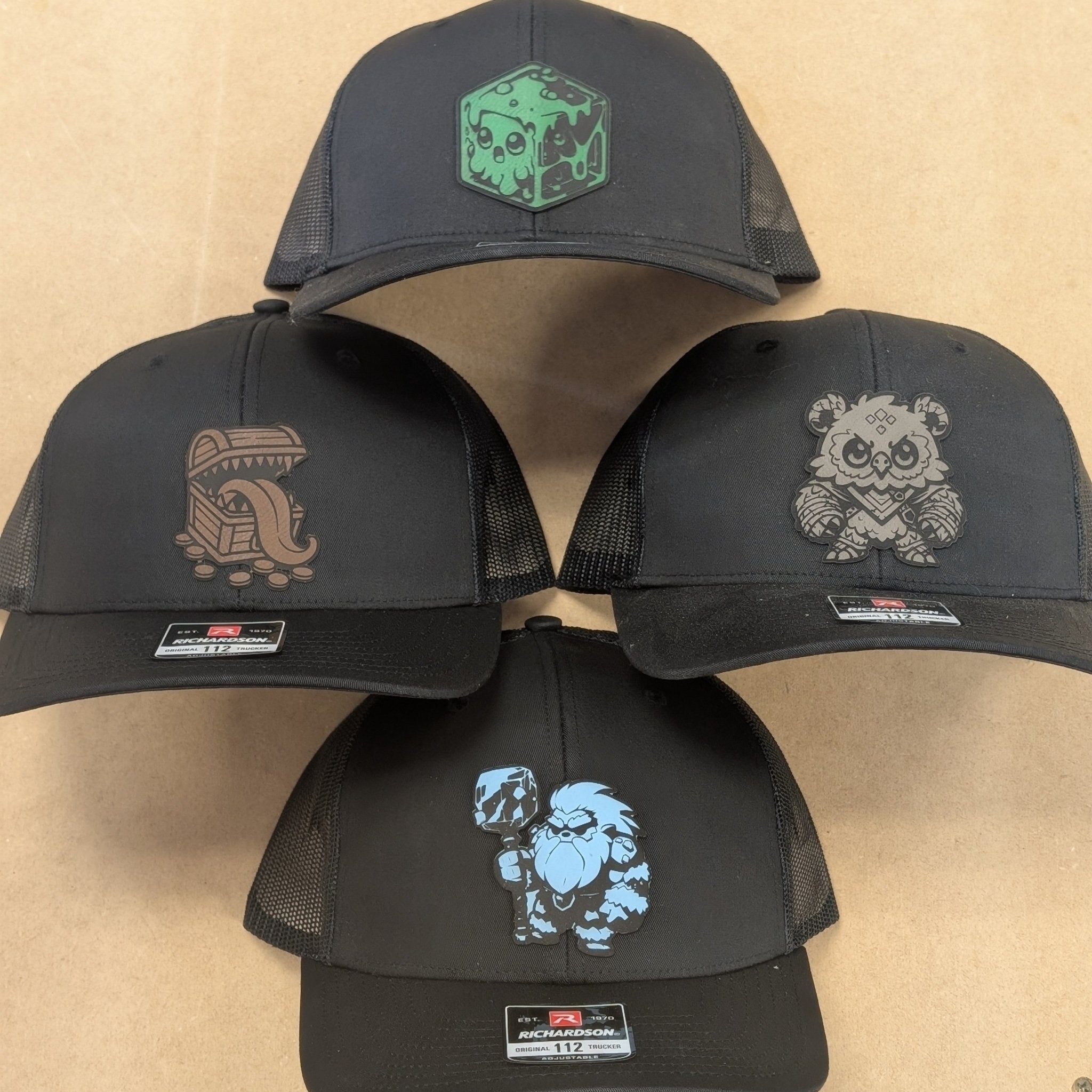 Premium Leatherette Heat Press Patches - Dungeons and Dragons Themed - EBONWOOD