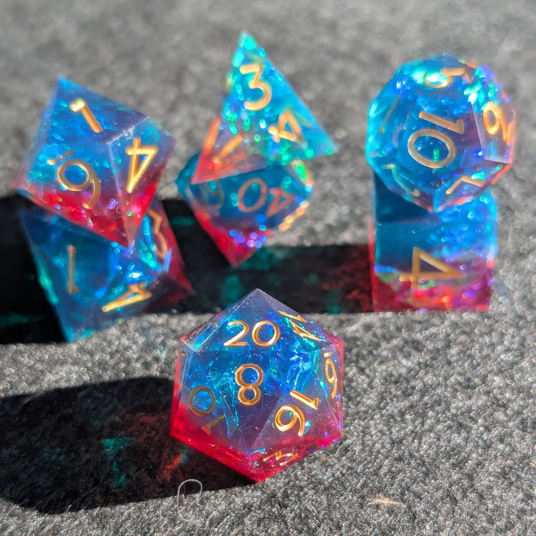 Regal Triad 7 - Piece Polyhedral Dice Set - EBONWOOD