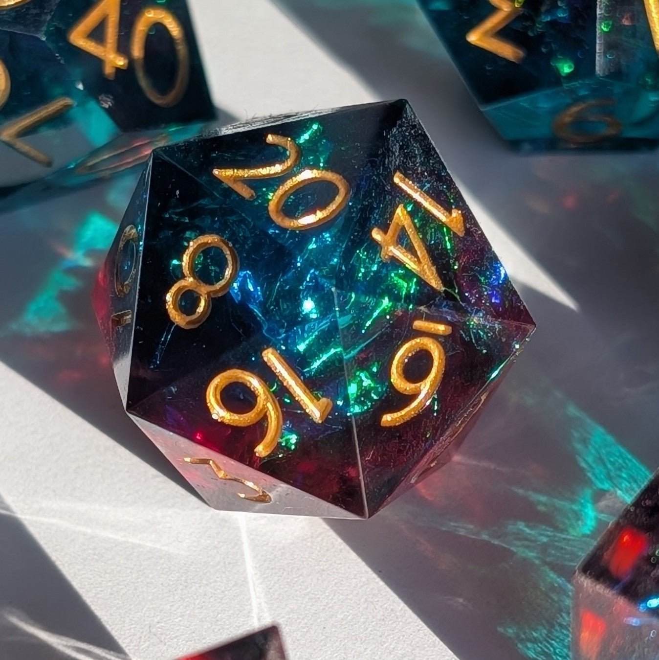 Regal Triad 7 - Piece Polyhedral Dice Set - EBONWOOD