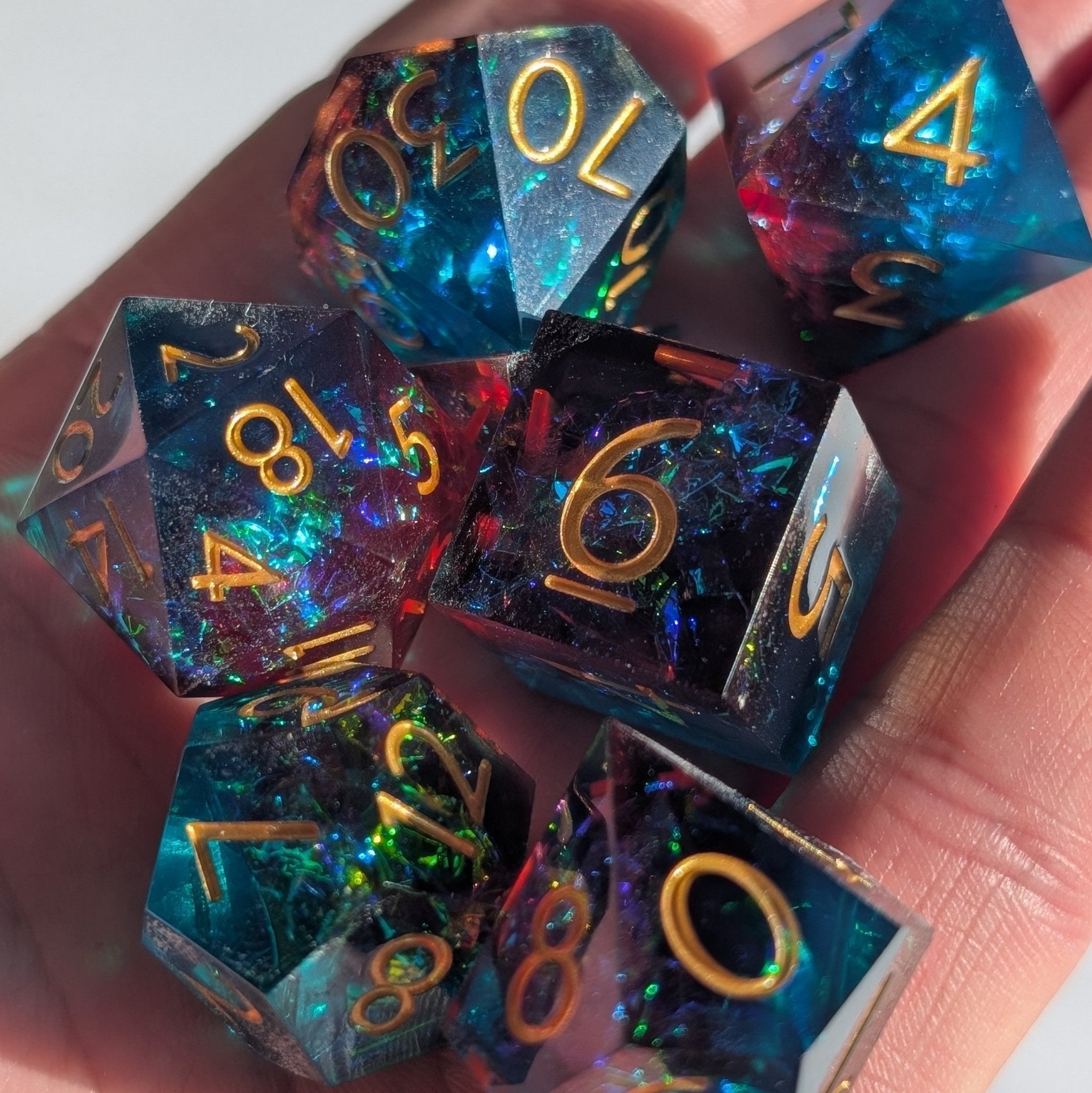 Regal Triad 7 - Piece Polyhedral Dice Set - EBONWOOD