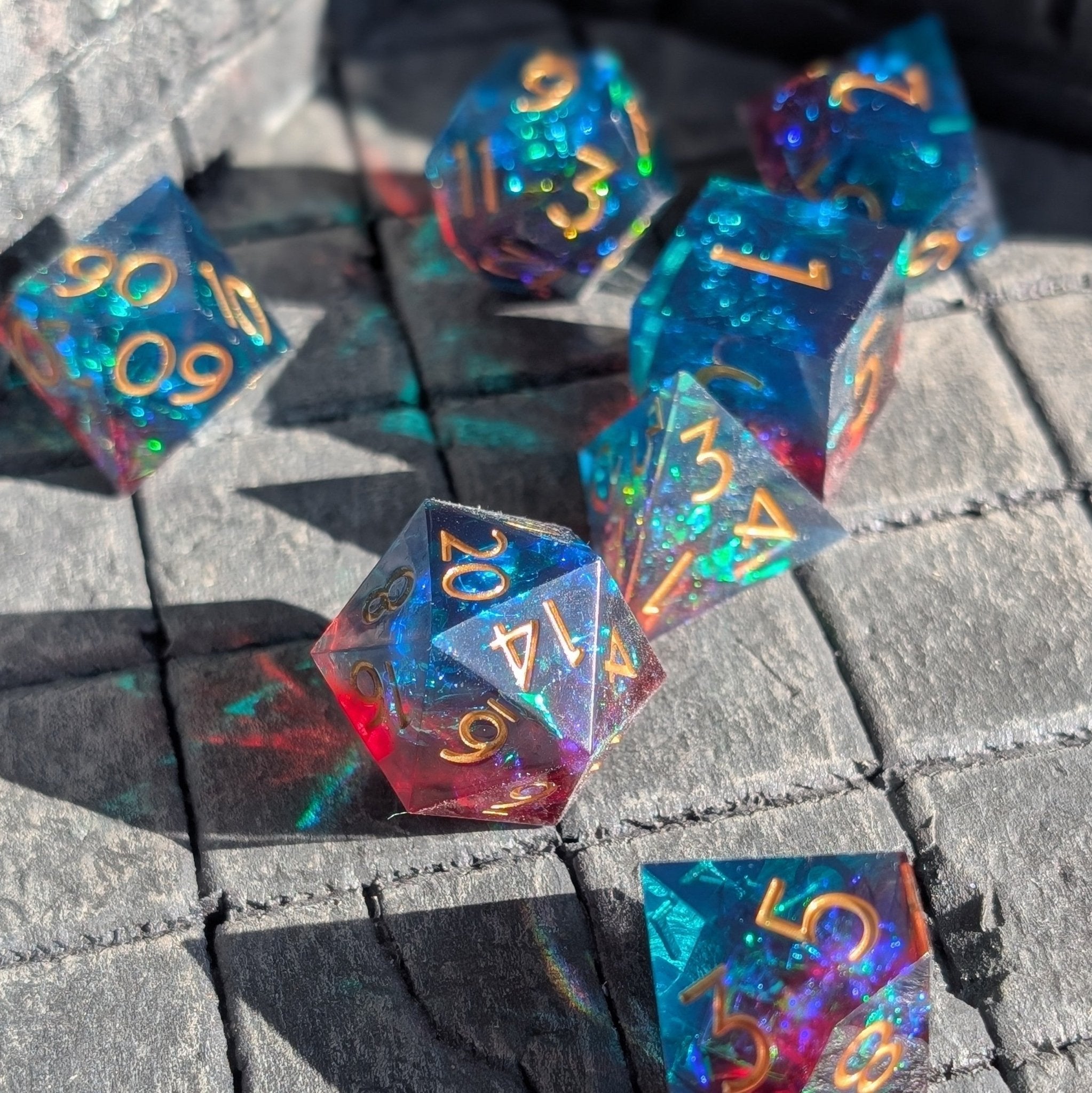 Regal Triad 7 - Piece Polyhedral Dice Set - EBONWOOD