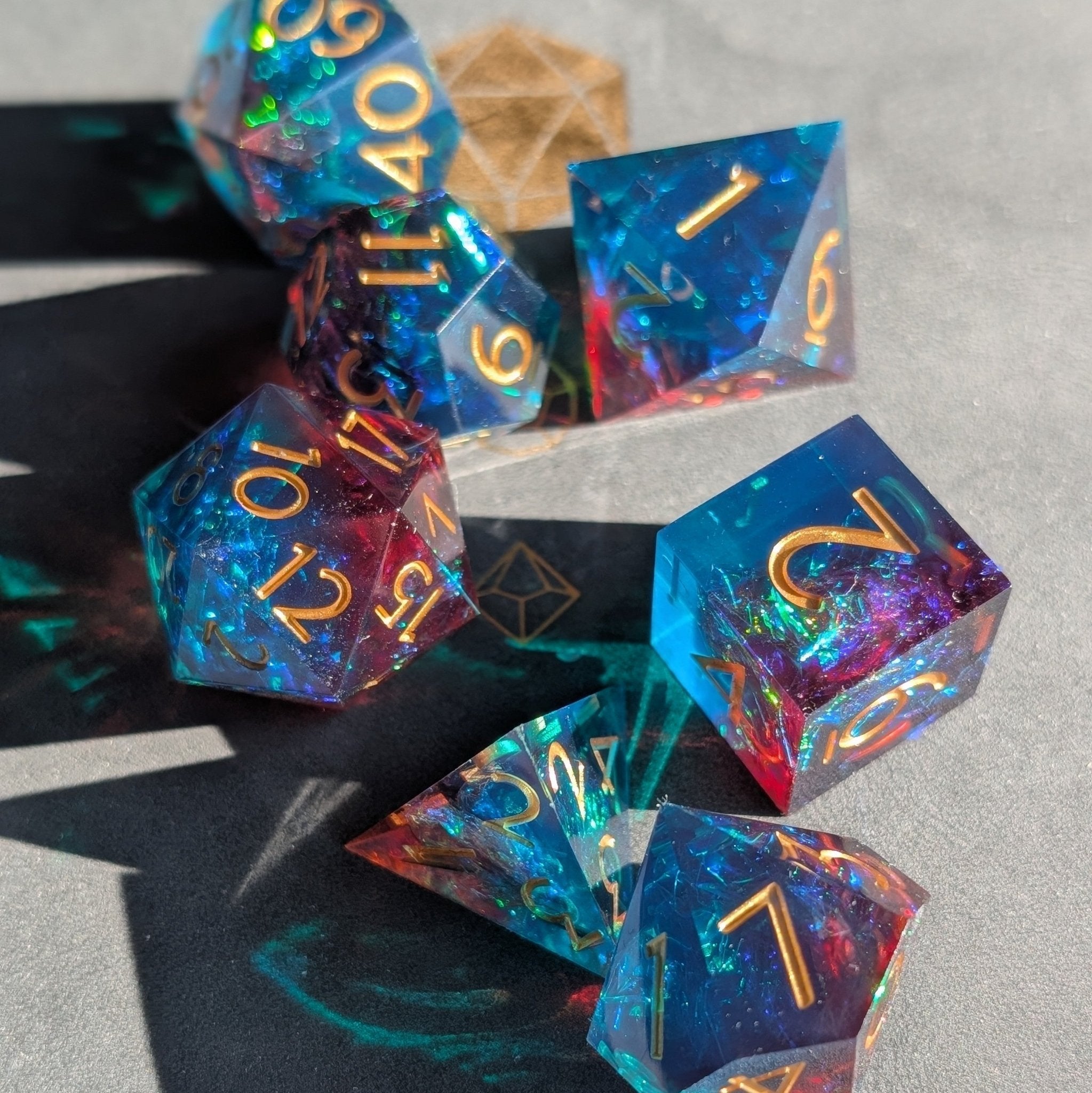 Regal Triad 7 - Piece Polyhedral Dice Set - EBONWOOD
