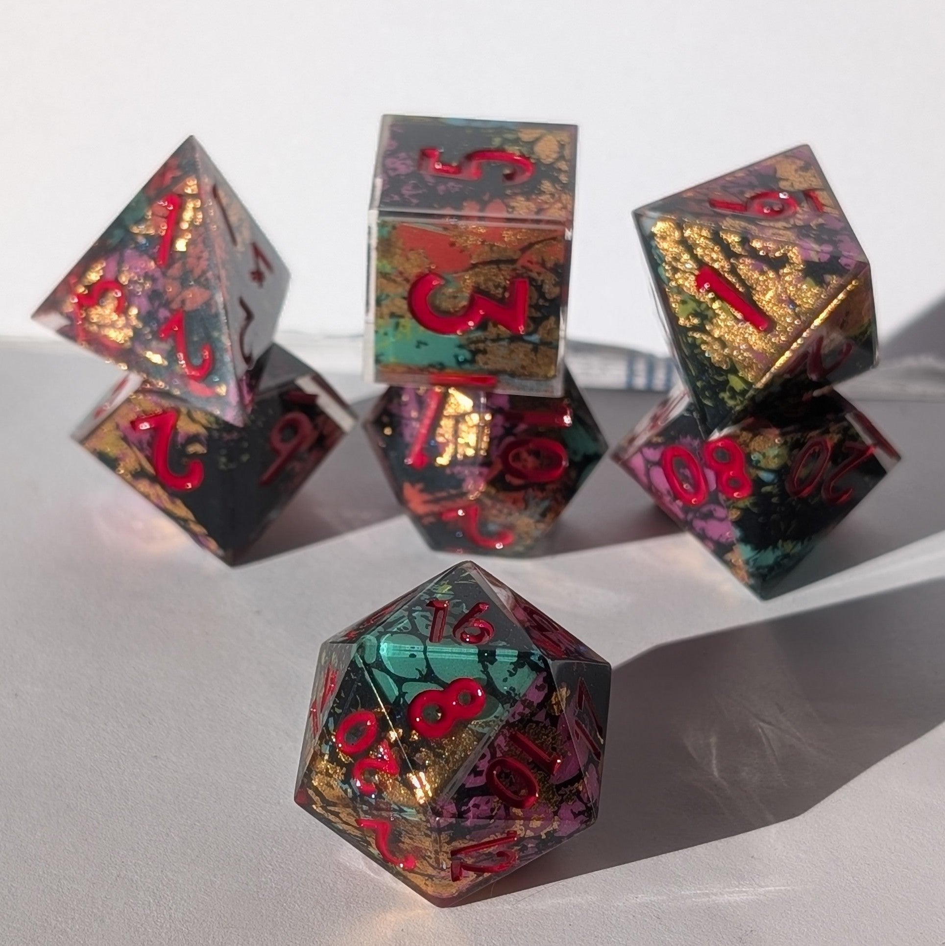 Runeburst - 7 Piece Luxury D&D Dice Set