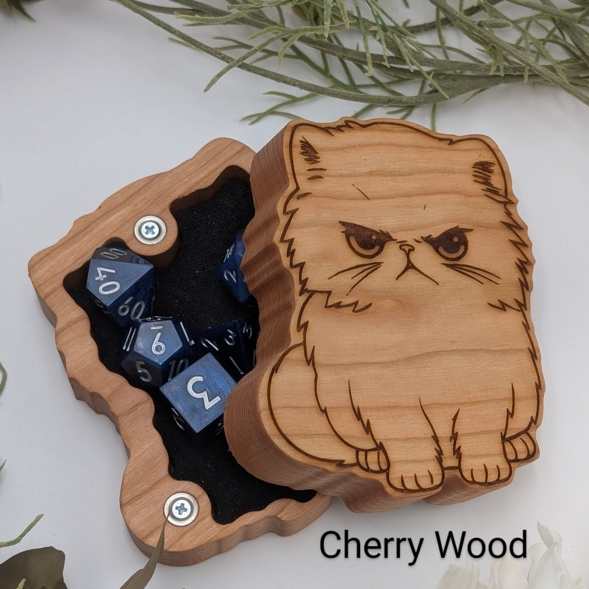 Grumpy Cat DnD Dice Box – Perfect for Polyhedral Dice Sets