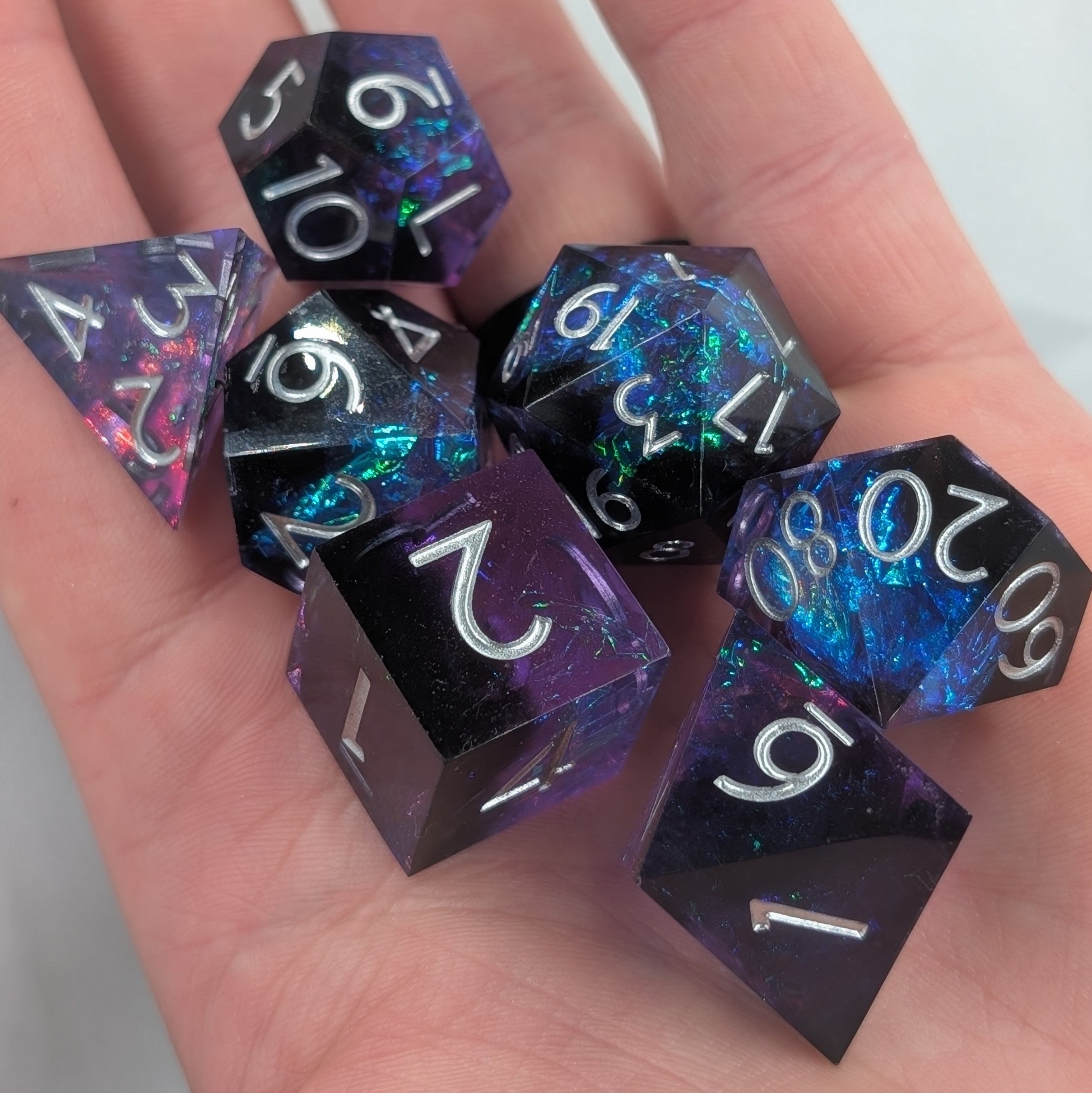 Mystic Nebula - 7 Piece Luxury D&D Dice Set