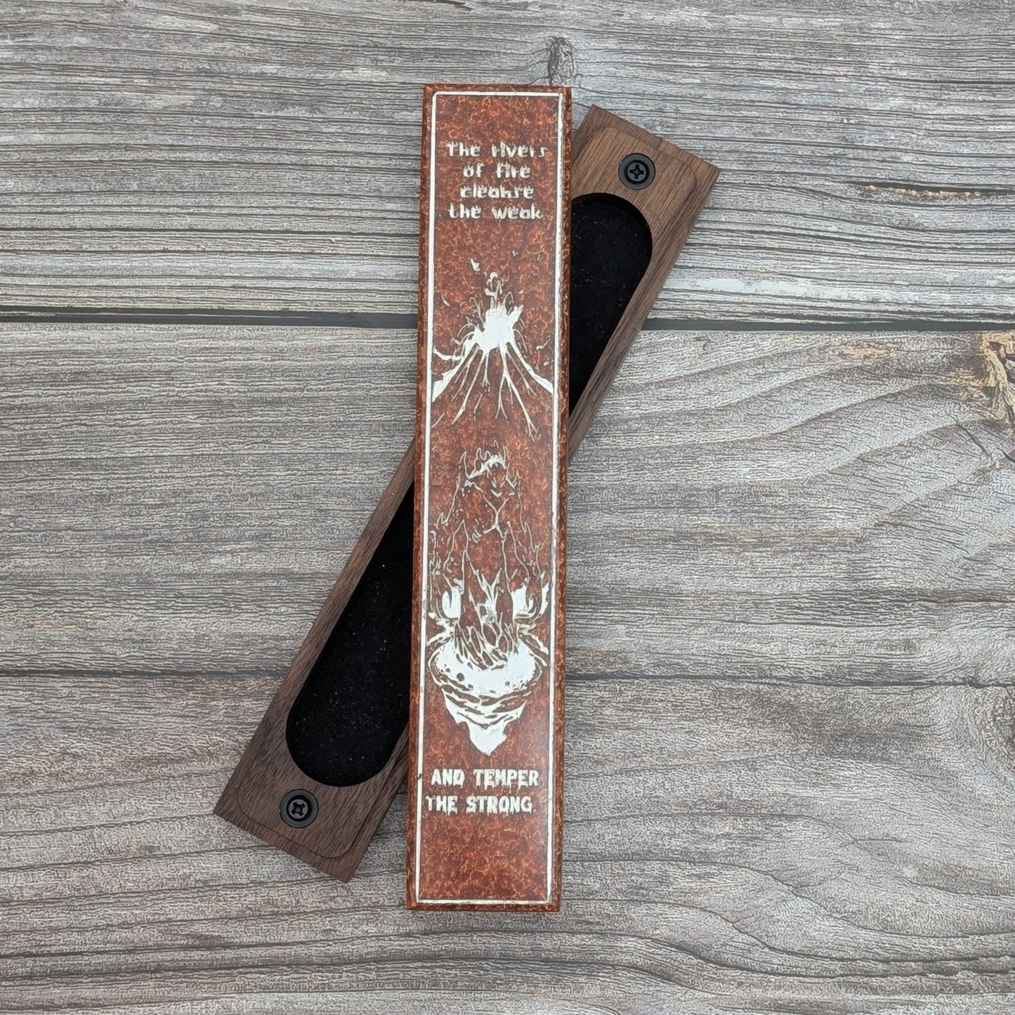 Firelands Rage - Luxury Handmade Wood and Resin Dice Vault