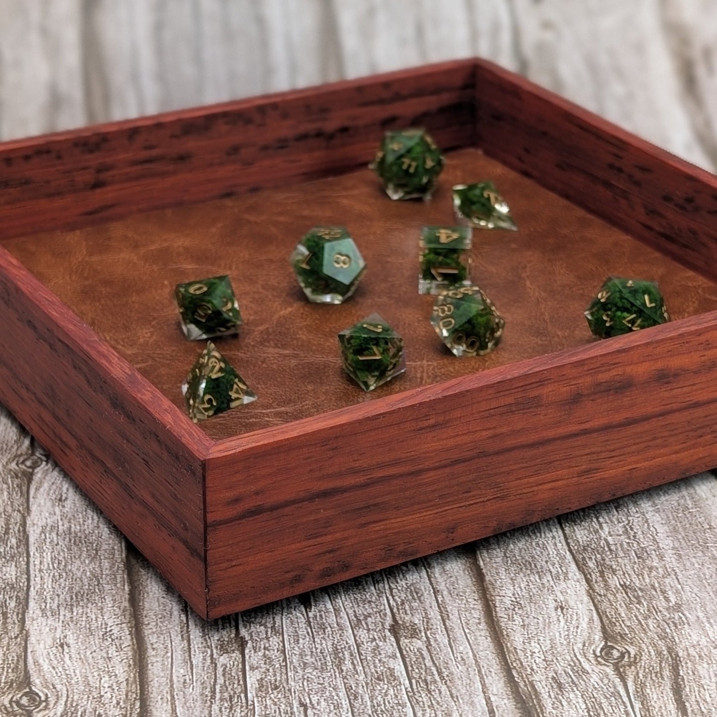 Padauk Wooden Dice Tray | D&D Dice Tray | Dungeons and Dragons Dice Tray