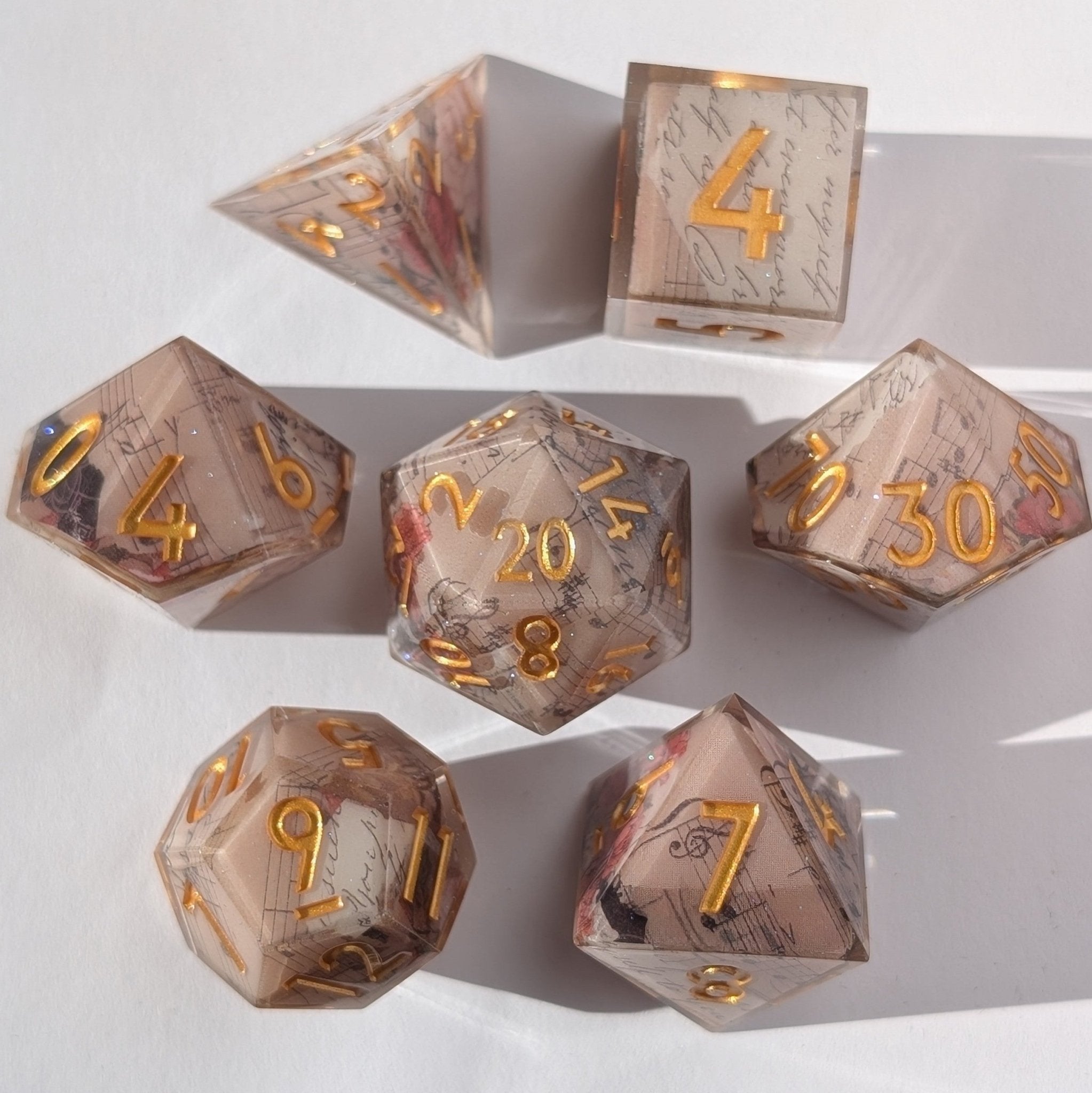 Ballad of Blooms - 7 Piece Luxury D&D Dice Set