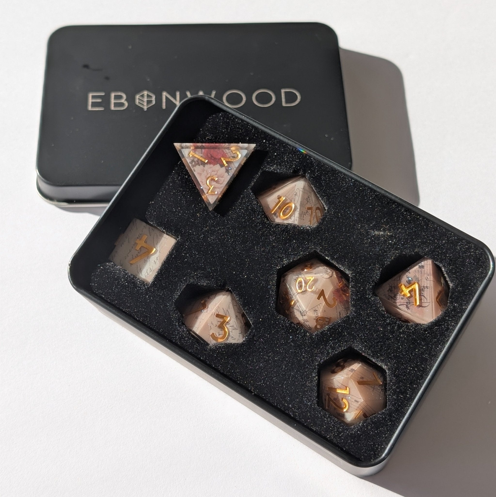 Ballad of Blooms - 7 Piece Luxury D&D Dice Set