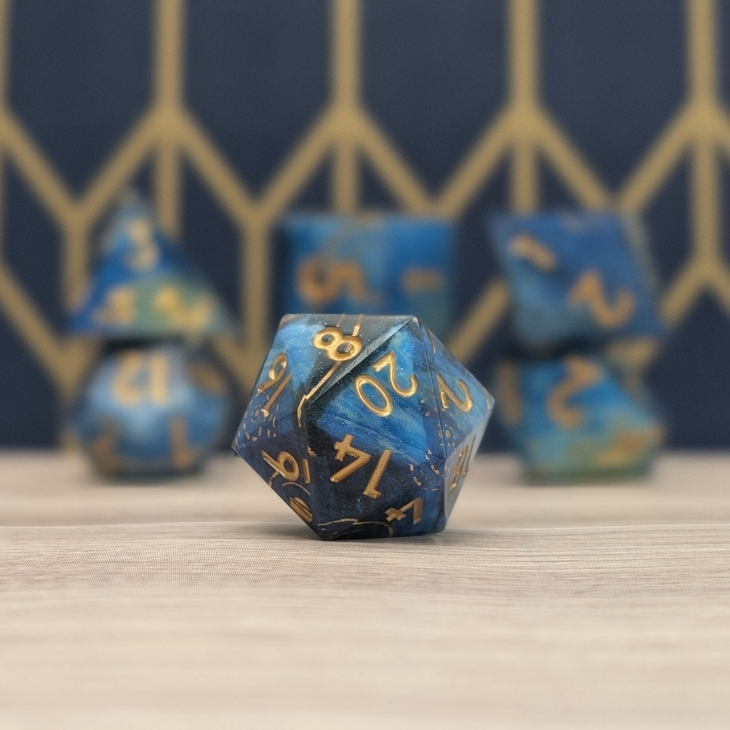 Mist and Moon - 7 Piece Luxury D&D Dice Set